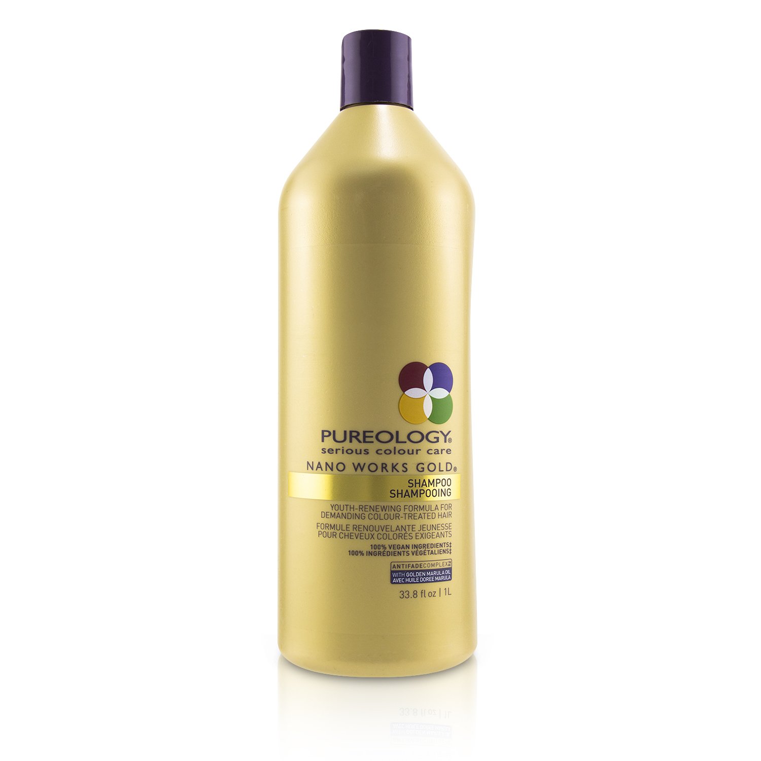 Pureology Nano Works Gold Shampoo (Youth-Renewing Formula For Demanding Colour-Treated Hair) 1000ml/33.8oz