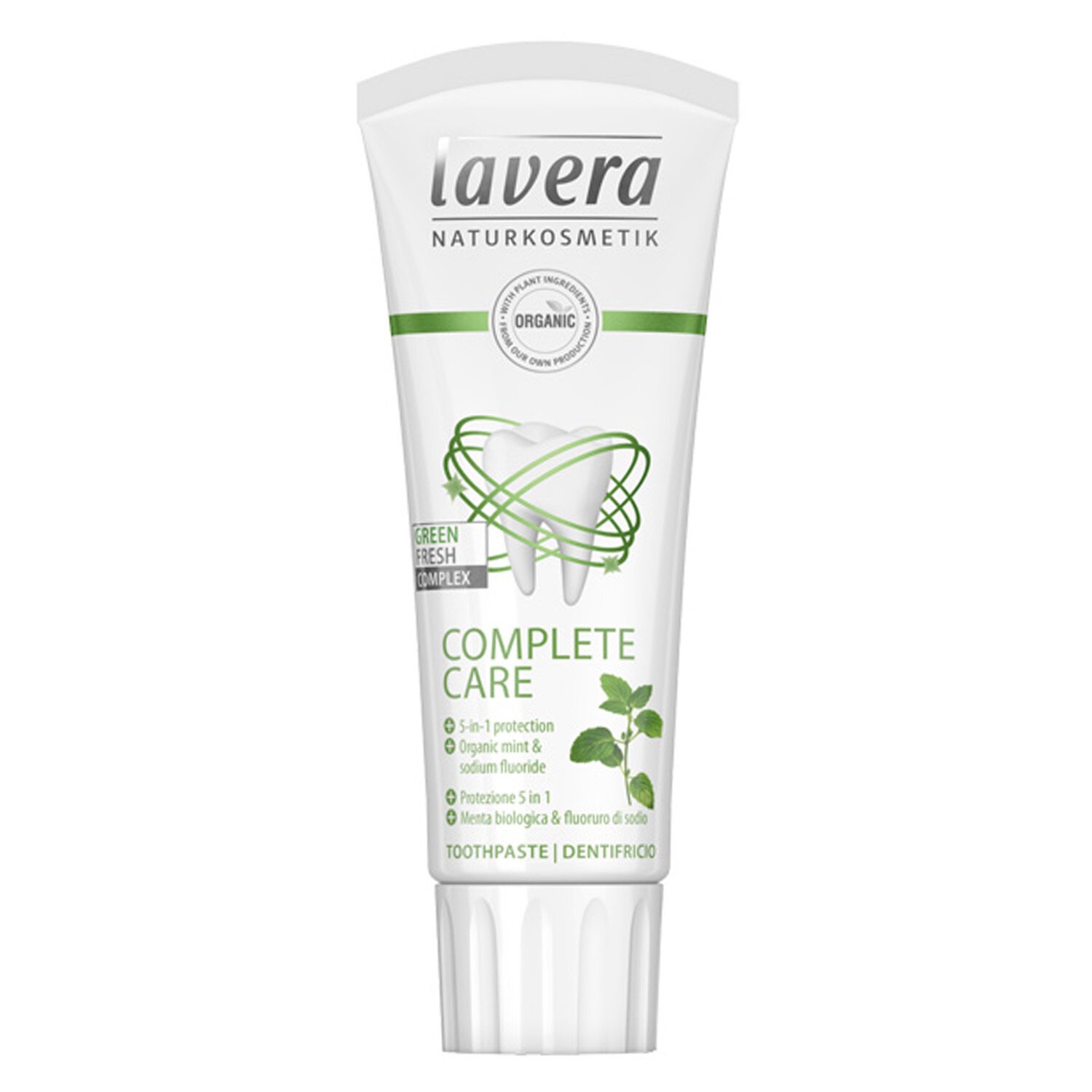 Lavera Crema Dental (Cuidado Completo) - Con Menta Orgánica & Floruro de Sodio 75ml/2.5oz