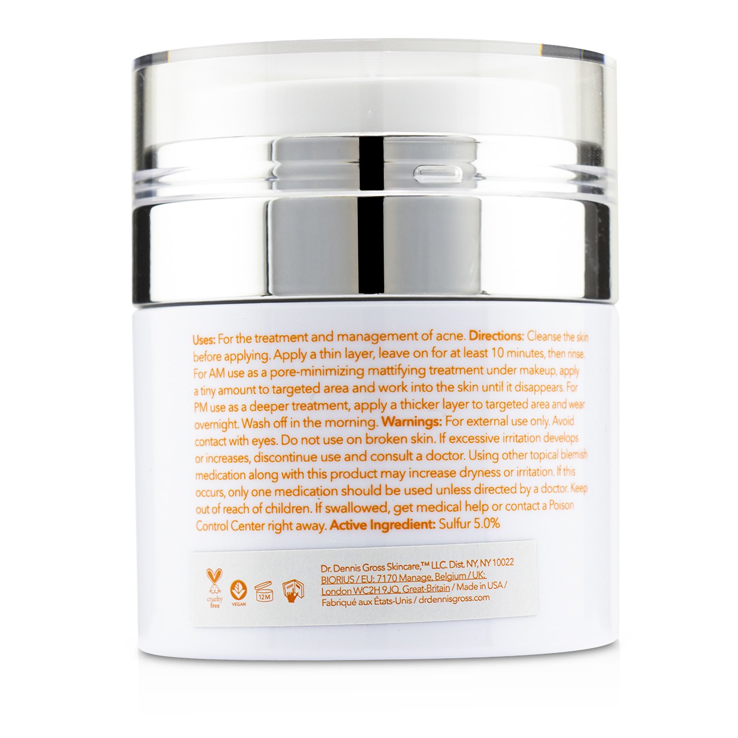 Dr Dennis Gross DRx Clarifying Colloidal Sulfur Mask 50g/1.7oz