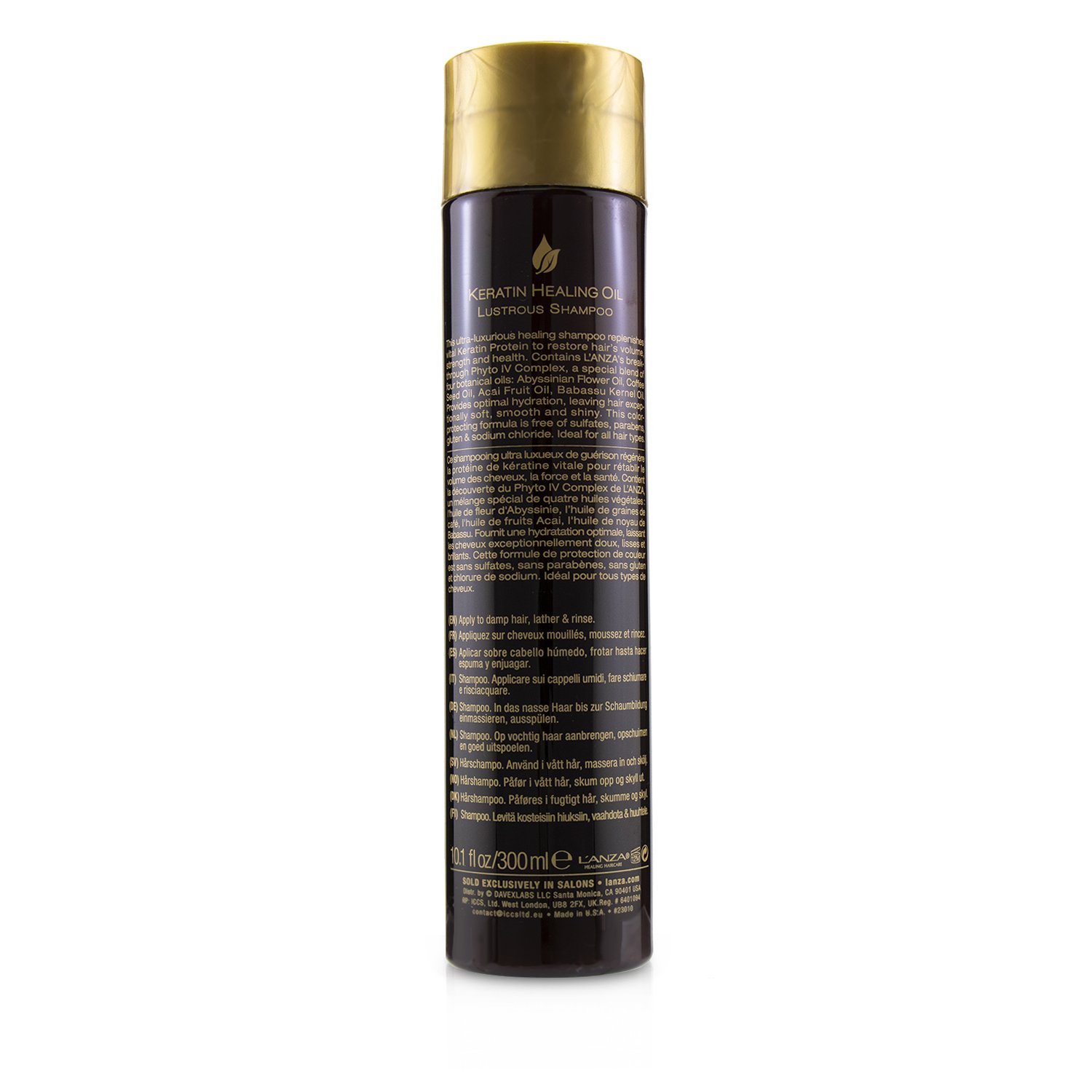 Lanza Keratin Healing Oil Lustrous Shampoo 300ml/10.1oz
