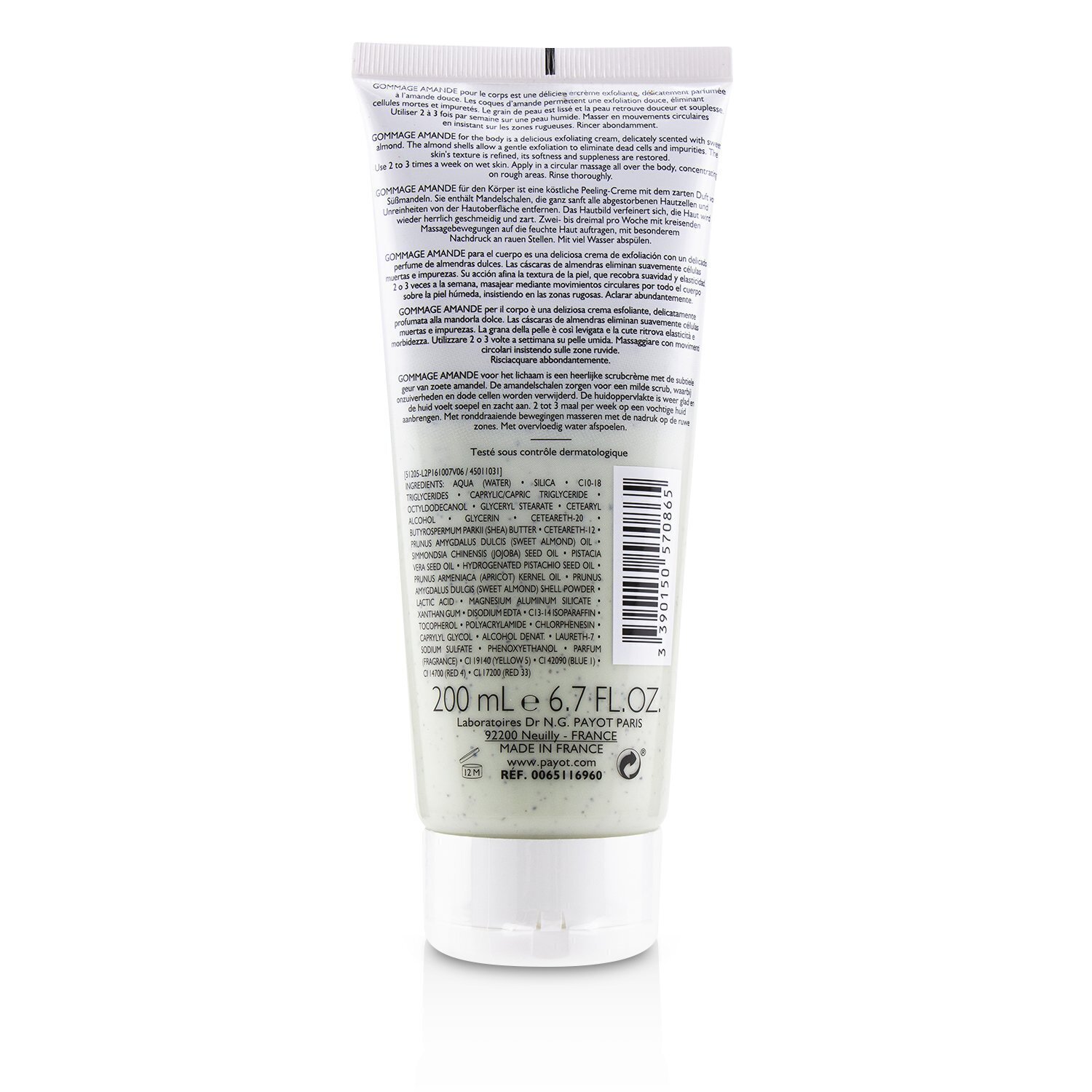 Payot Gommage Amande Body Scrub with Almond Shells & Pistachio Butter 200ml/6.7oz
