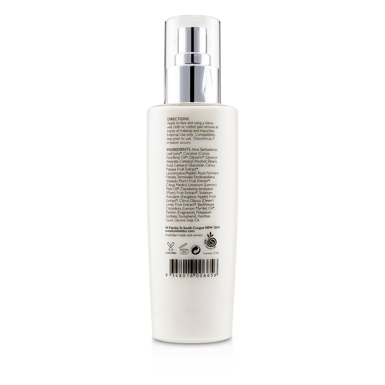 SCOUT Cosmetics Daily Revitalise Cleansing Creme with Lemon Myrtle, Papaya & Coconut 150ml/5.1oz
