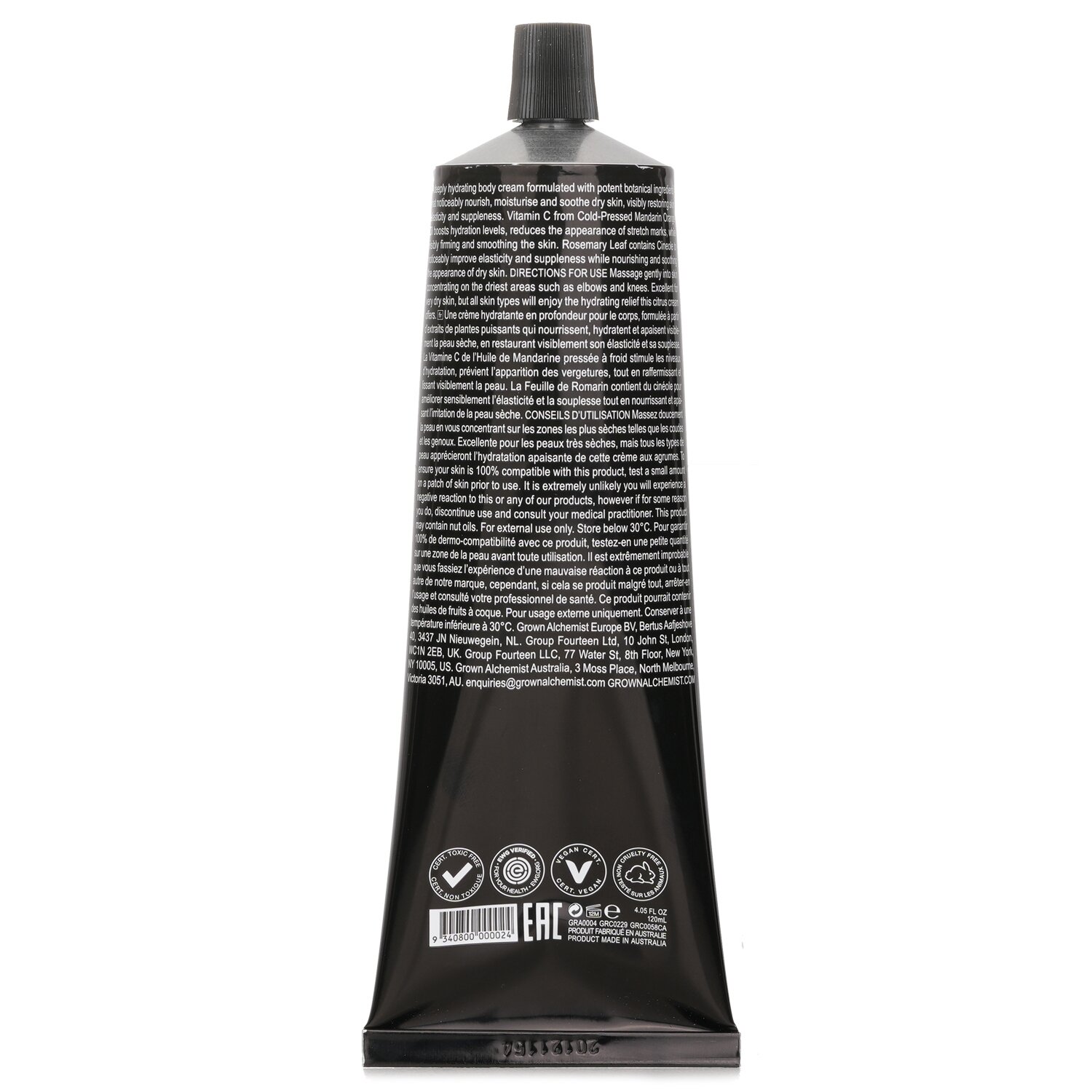 Grown Alchemist Body Cream - Mandarin & Rosemary Leaf 120ml/4.23oz