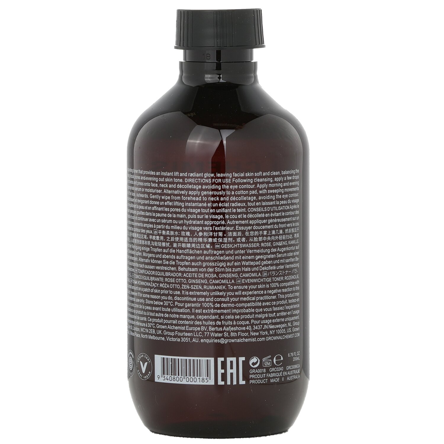 Grown Alchemist Balancing Toner - Rose, Ginseng & Chamomile 200ml/6.67oz