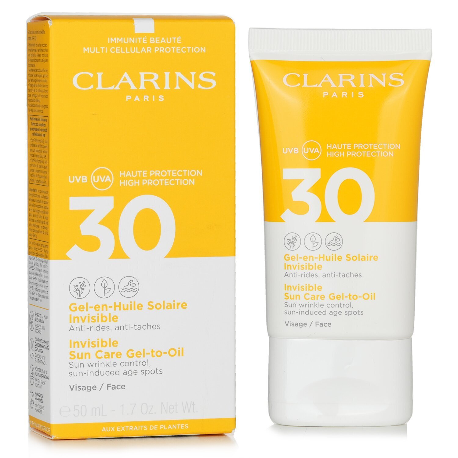 Clarins Invisible Sun Care Gel-To-Oil For Face SPF 30 50ml/1.7oz