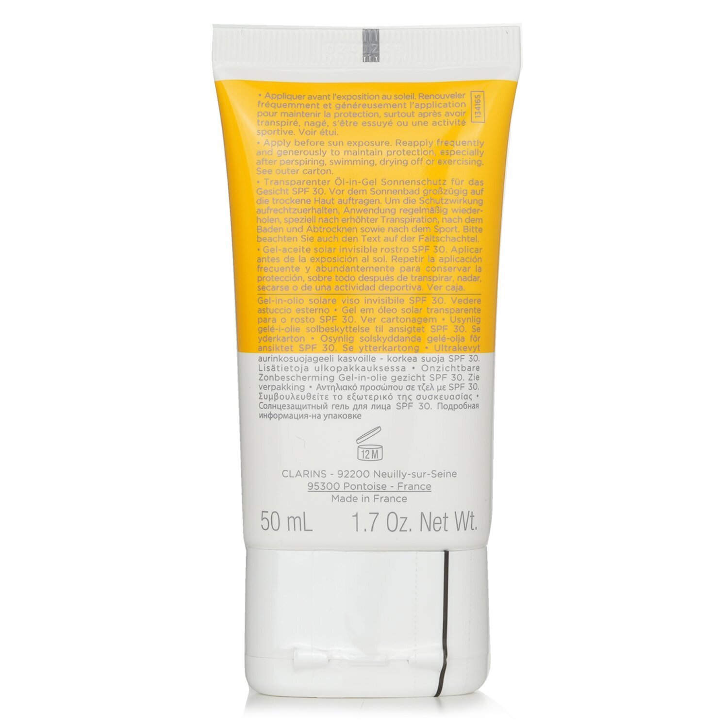 Clarins Invisible Sun Care Gel-To-Oil For Face SPF 30 50ml/1.7oz