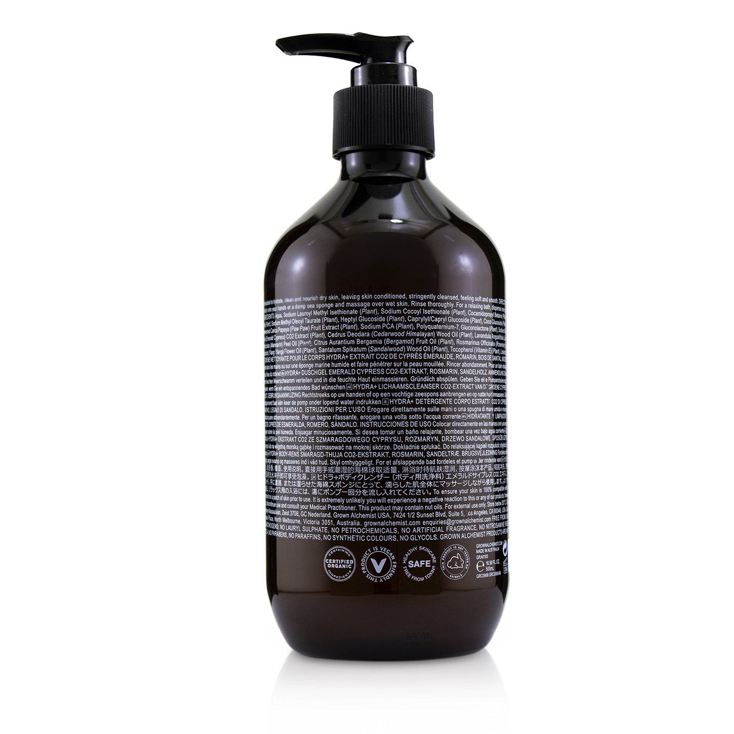 Grown Alchemist Hydra+ Body Cleanser - Emerald Cypress Co2 Extract, Rosemary & Sandalwood 500ml/16.9oz