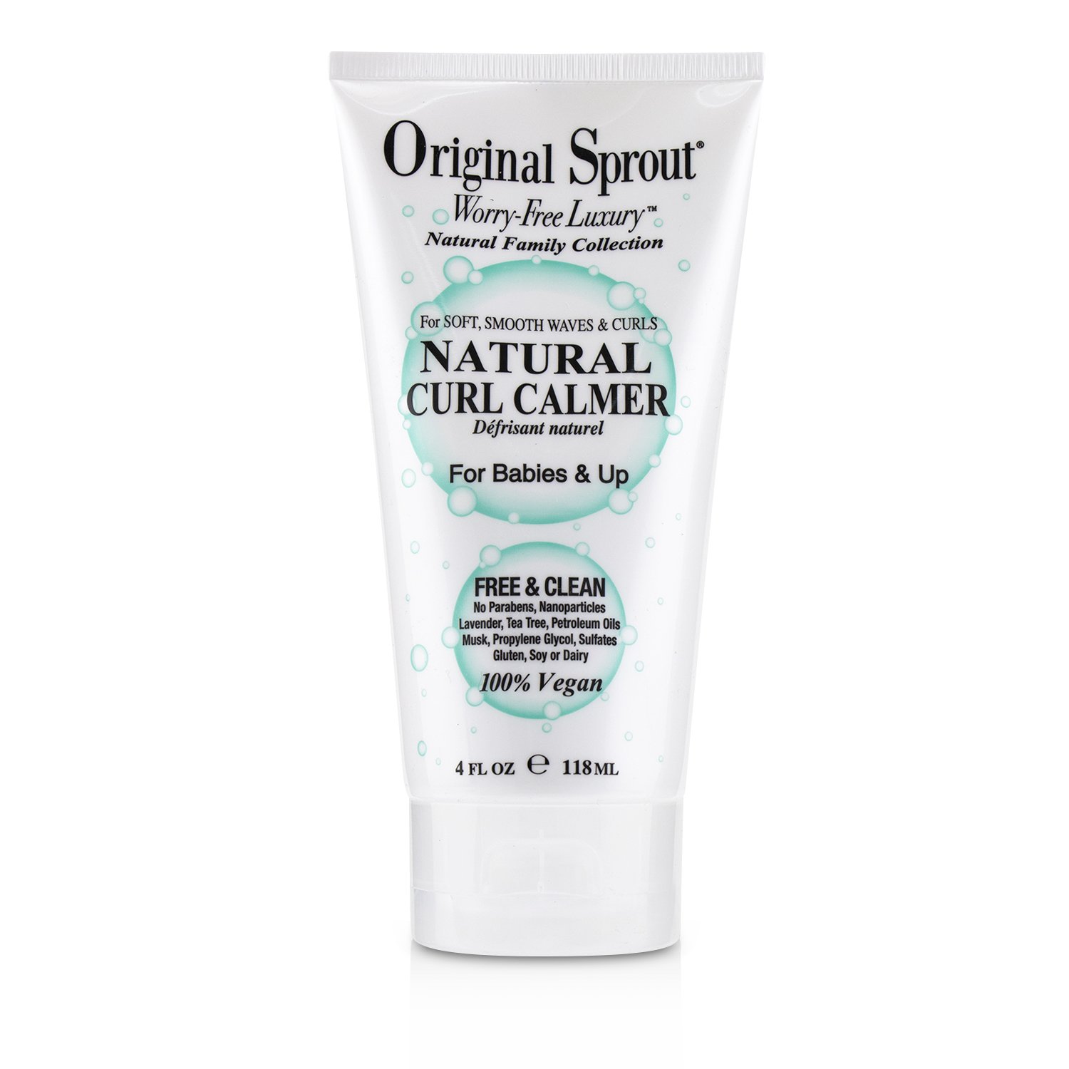 Original Sprout مهدئ خصلات الشعر Natural Family Collection (للأطفال فما فوق - لخصلات شعر وتموجات ناعمة ولينة) 118ml/4oz