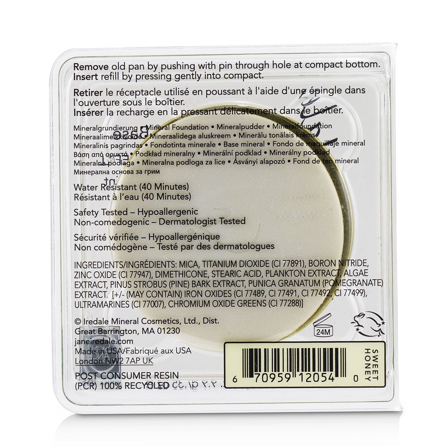 Jane Iredale PurePressed Base Mineral Foundation Refill SPF 20 9.9g/0.35oz