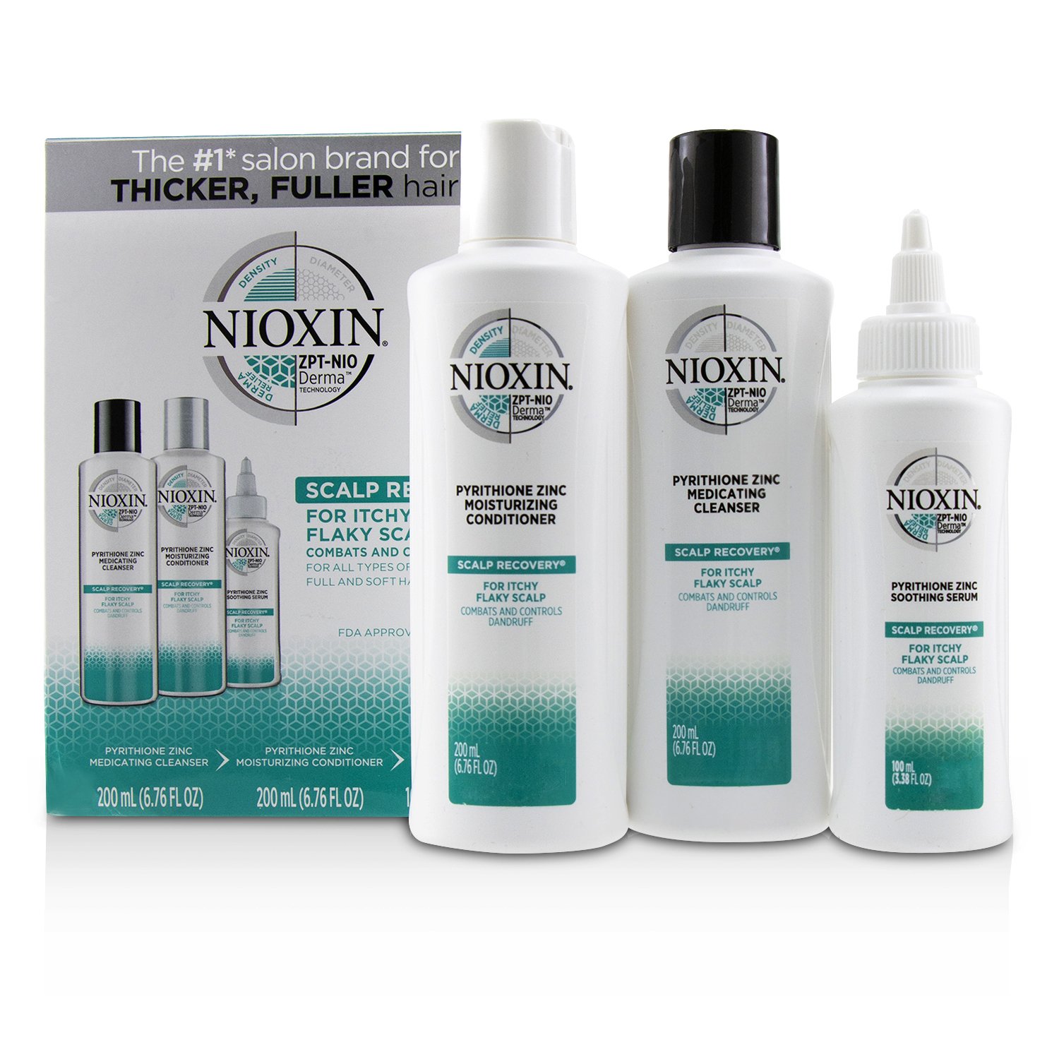Nioxin Scalp Recovery Kit - For Itchy Flaky Scalp 3pcs