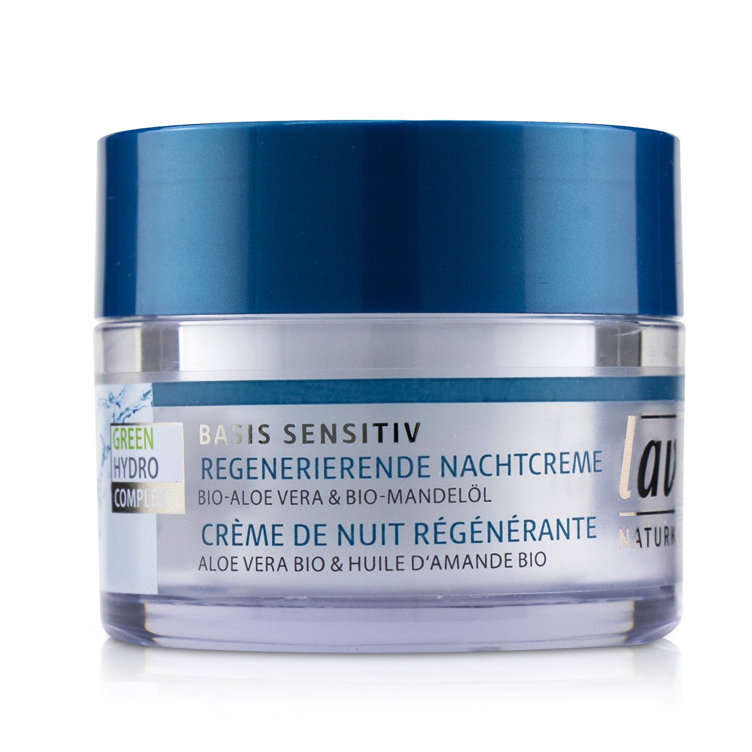 Lavera Basis Sensitiv Regenerating Night Cream - Organic Aloe Vera & Organic Almond Oil (For All Skin Types) 50ml/1.6oz