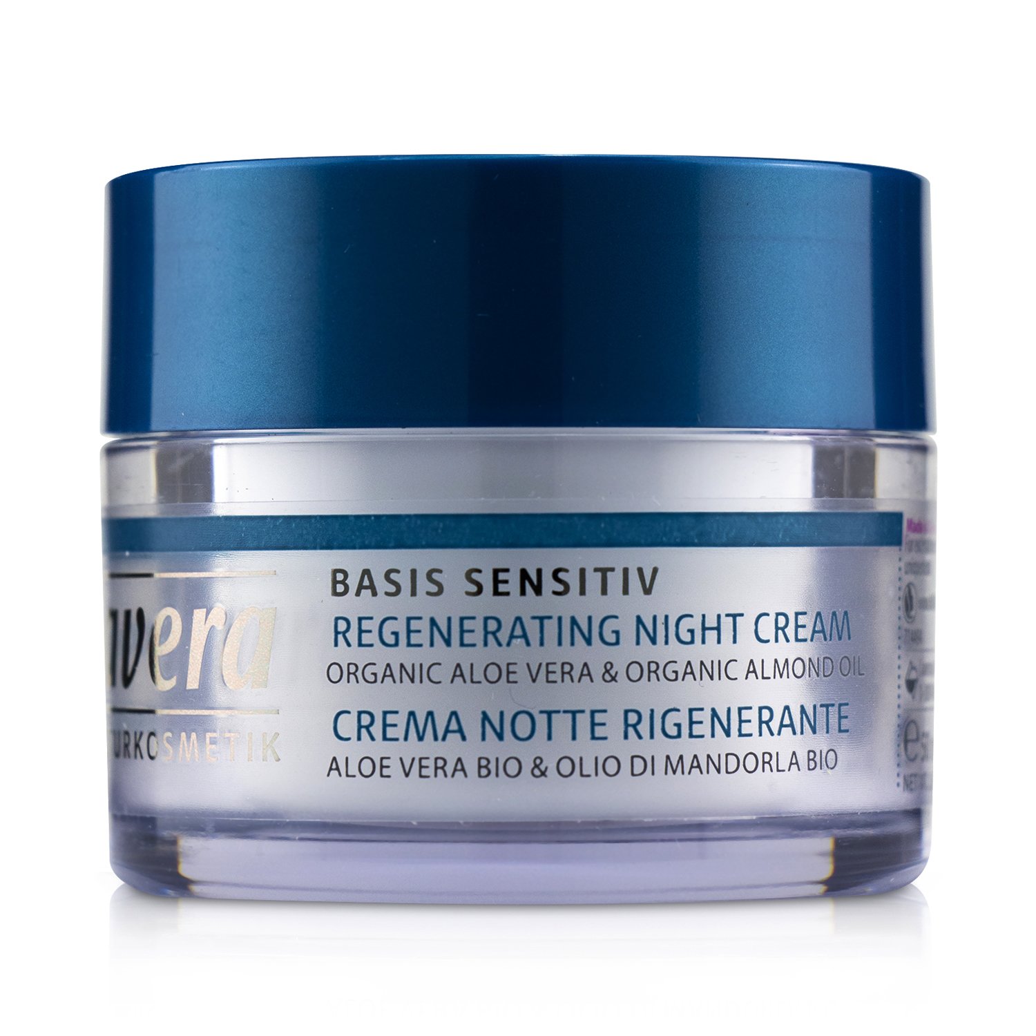 Lavera Basis Sensitiv Regenerating Night Cream - Organic Aloe Vera & Organic Almond Oil (For All Skin Types) 50ml/1.6oz