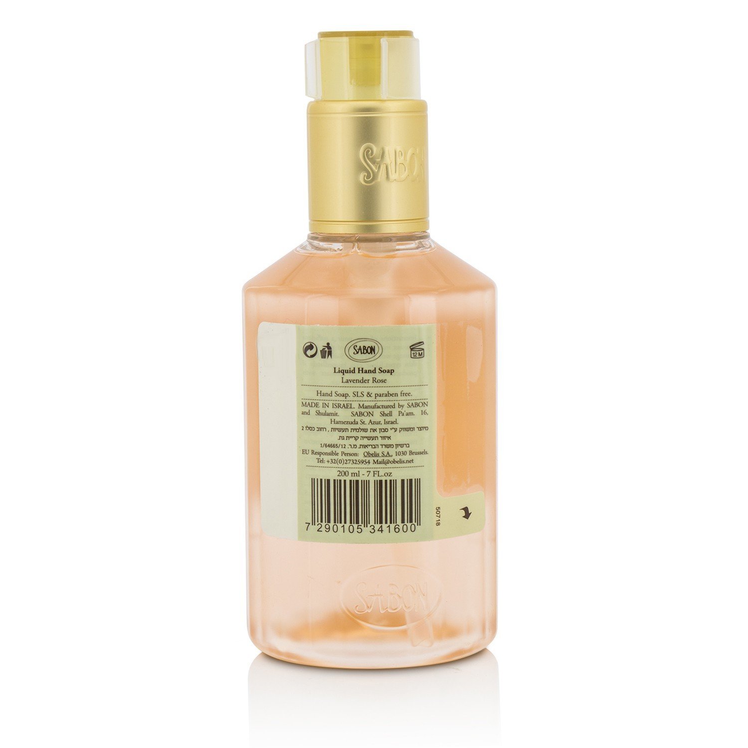 Sabon Liquid Hand Soap - Lavender Rose (Exp. Date: 04/2020) 200ml/7oz