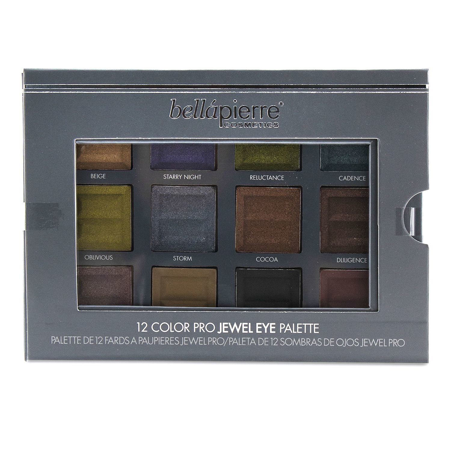 Bellapierre Cosmetics 12 Color Pro Jewel Eye Palette (12x Eyeshadow) 17.28g/0.6oz