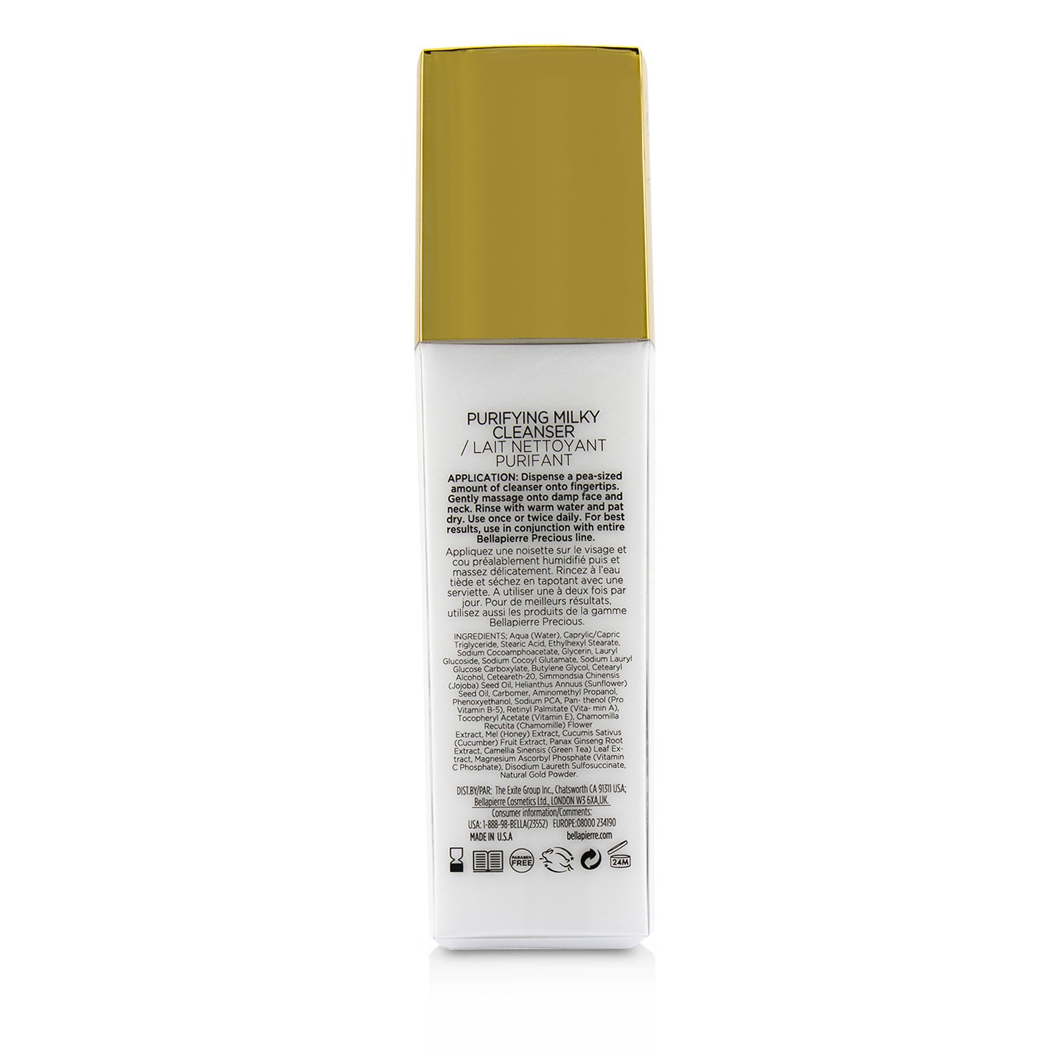 Bellapierre Cosmetics Precious 24k Gold Purifying Milky Cleanser (Unboxed) 150ml/5oz