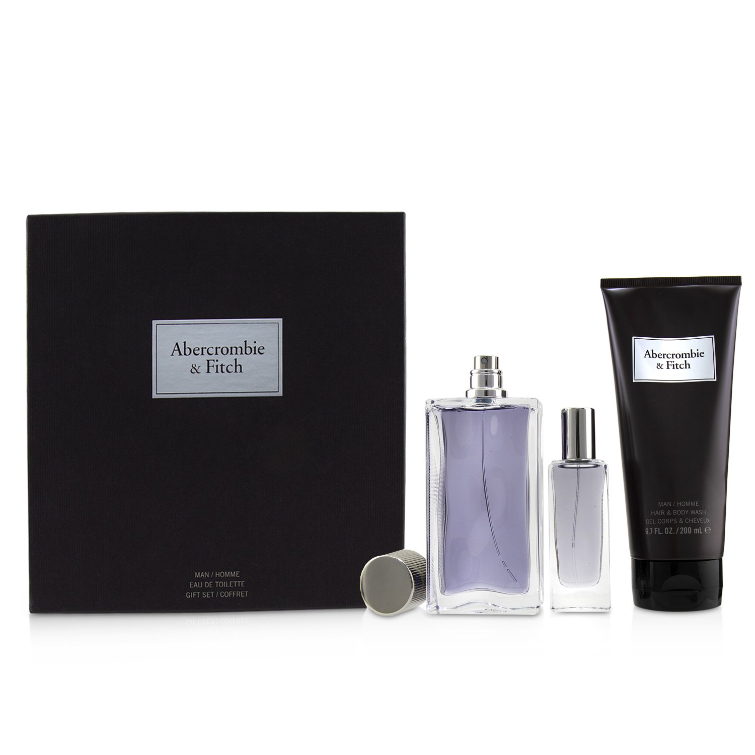 Abercrombie & Fitch First Instinct Coffret: Eau De Toilette Spray 100ml/3.4oz + Hair & Body Wash 200ml/6.7oz + Eau De Toilette Spray 15ml/0.5oz 3pcs