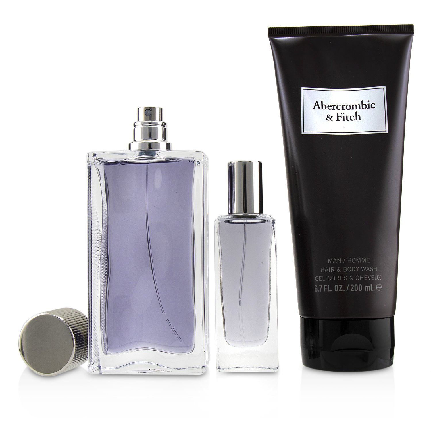 Abercrombie & Fitch First Instinct Coffret: Eau De Toilette Spray 100ml/3.4oz + Hair & Body Wash 200ml/6.7oz + Eau De Toilette Spray 15ml/0.5oz 3pcs