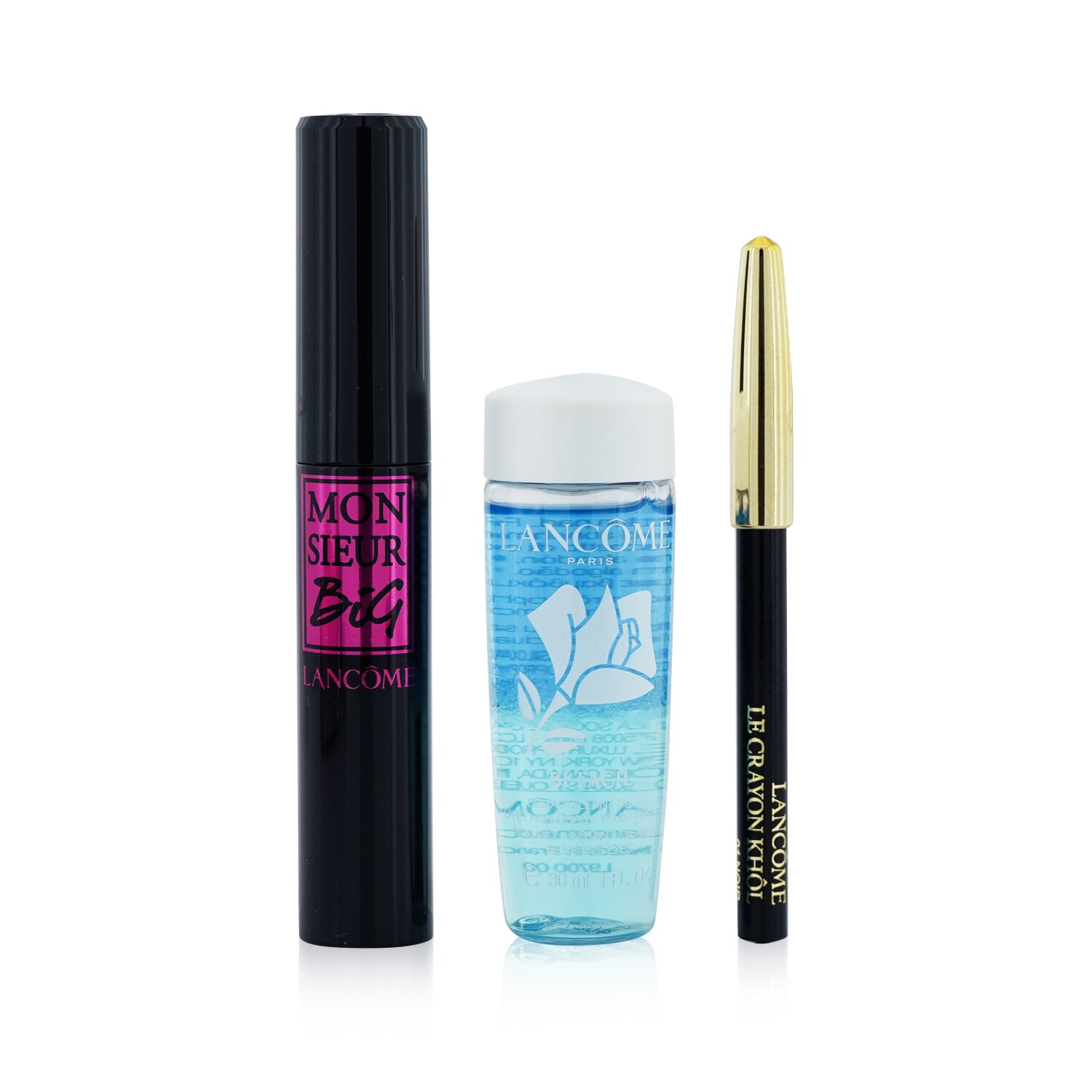 Lancome Monsieur Big Mascara Set: 1x Mascara, 1x Bifacil, 1x Mini Le Crayon Khol 3pcs