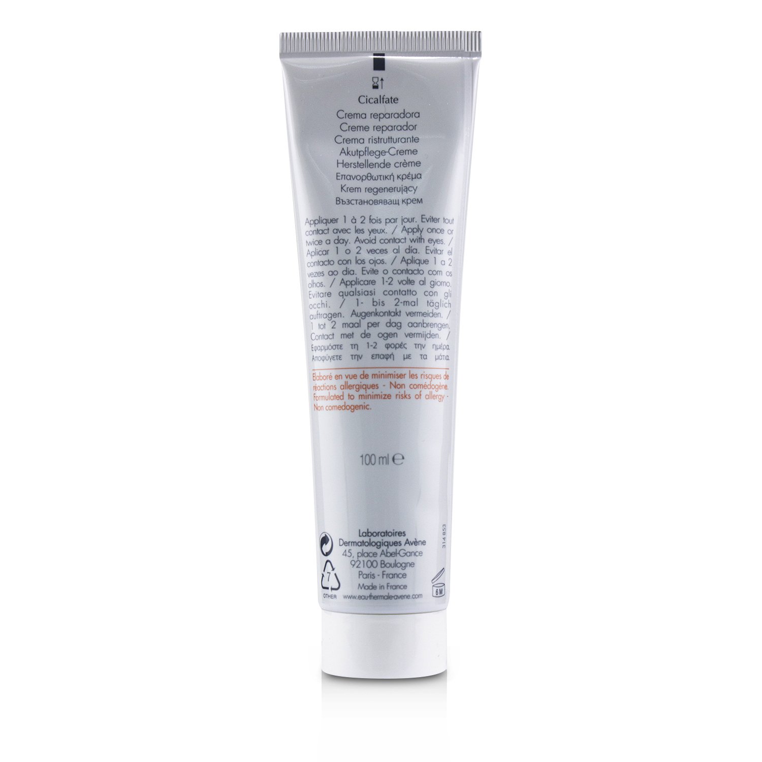 Avene Cicalfate Repair Cream - For Sensitive & Irritated Skin 100ml/3.3oz
