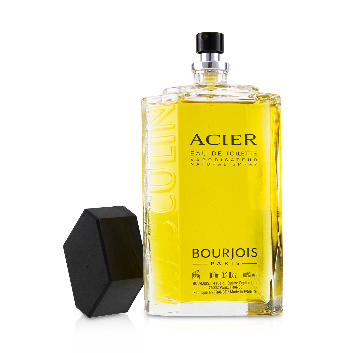 Bourjois Masculin Coffret: Acier Eau De Toilette Spray 100ml+Hair & Body Shower Gel 150ml/5oz 2pcs