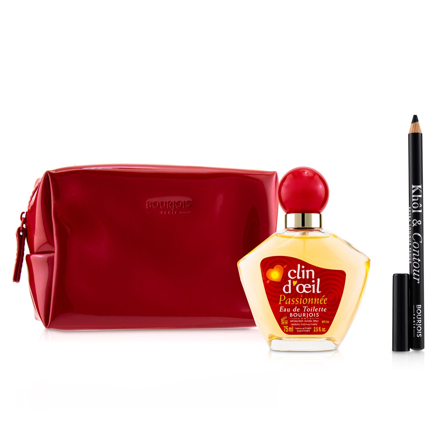 Bourjois Passionnee מארז: או דה טואלט ספריי 75 מ&quot;ל + Khol & Contour Eyeliner Pencil 2pcs+1Bag