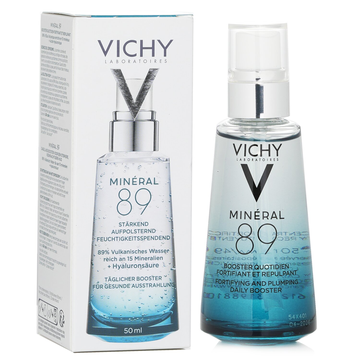 Vichy Mineral 89 Fortifying & Plumping Daily Booster (89% Mineralizing Water + Hyaluronic Acid) 50ml/1.7oz