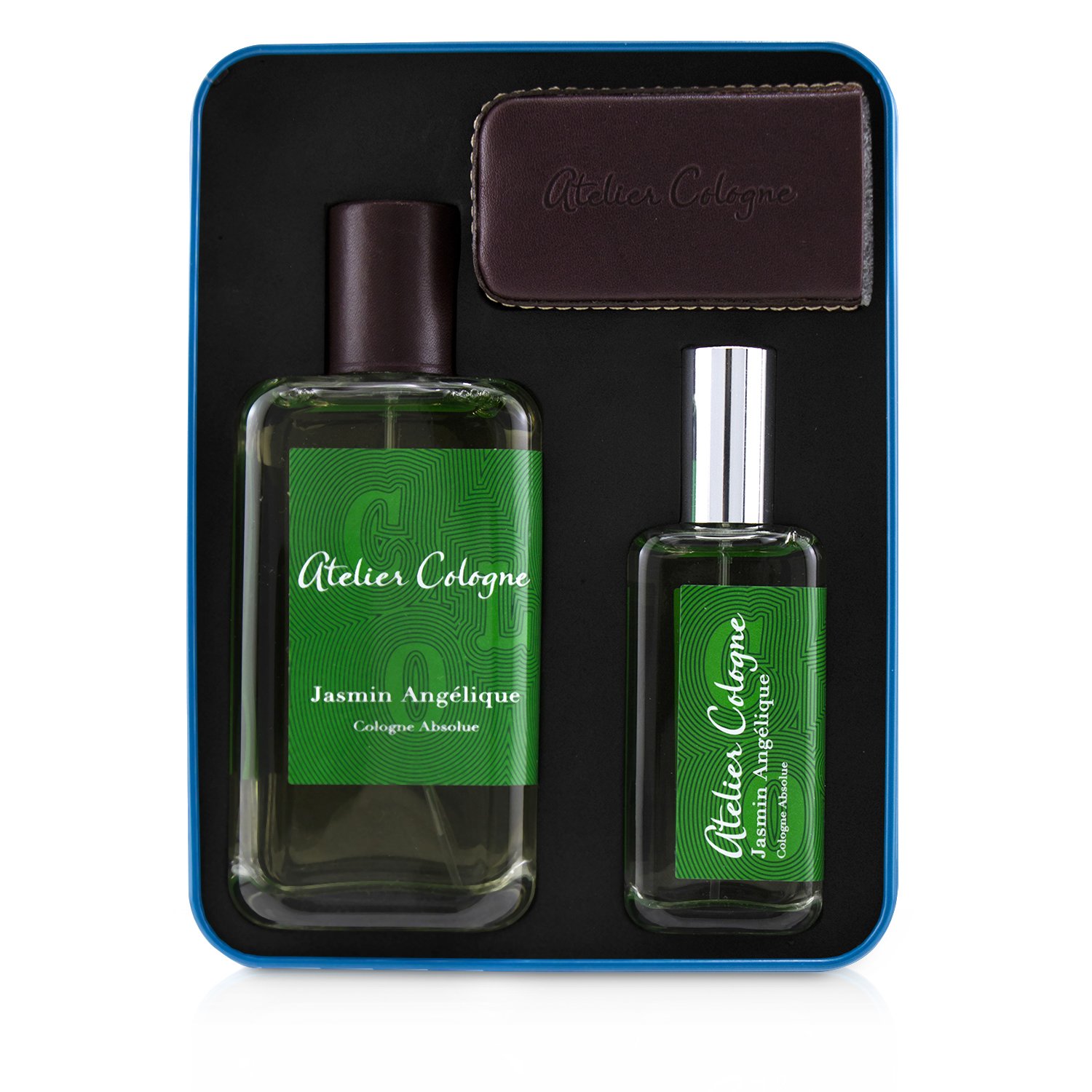 Atelier Cologne Jasmin Angelique Coffret: Cologne Absolue Spray 100ml/3.3oz + Cologne Absolue Refillable Spray 30ml/1oz + Leather Case 3pcs