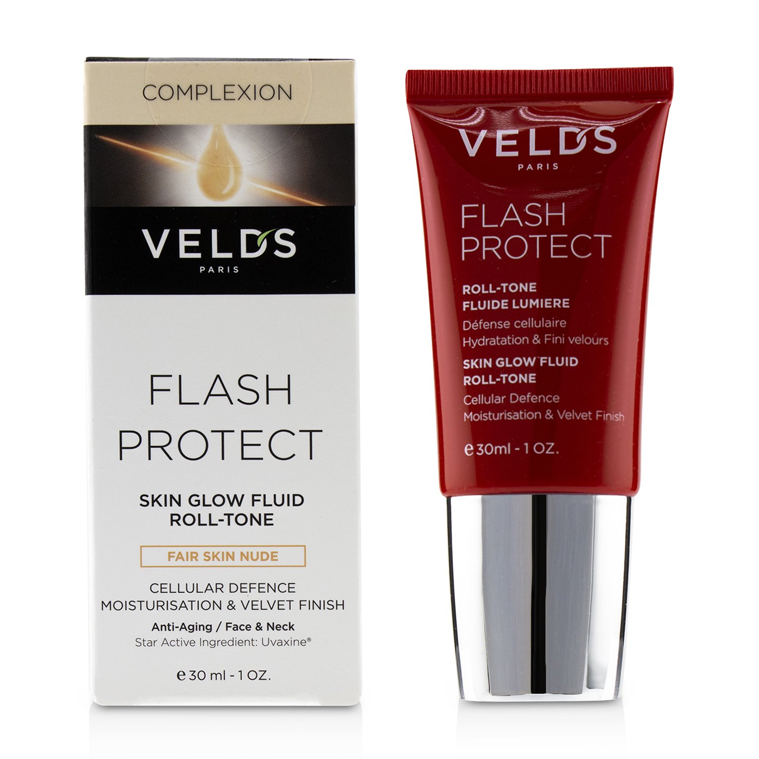 Veld's Flash Protect Skin Glow Fluid Roll -Tone (Beauty Shield) - Fair Skin Nude 30ml/1oz