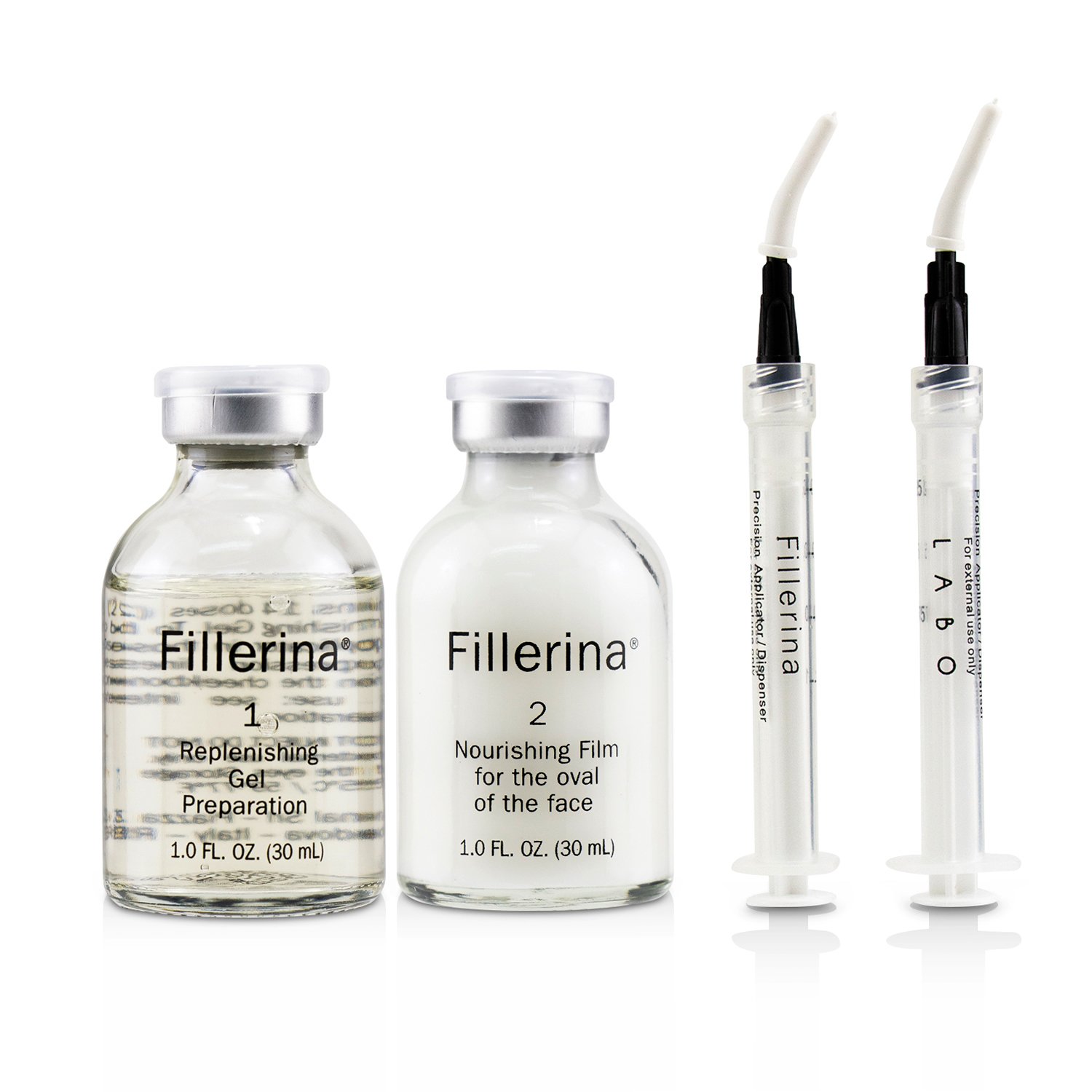 Fillerina Dermo-Cosmetic Replenishing Gel For At-Home Use - Grade 4 Plus 2x30ml+2pcs