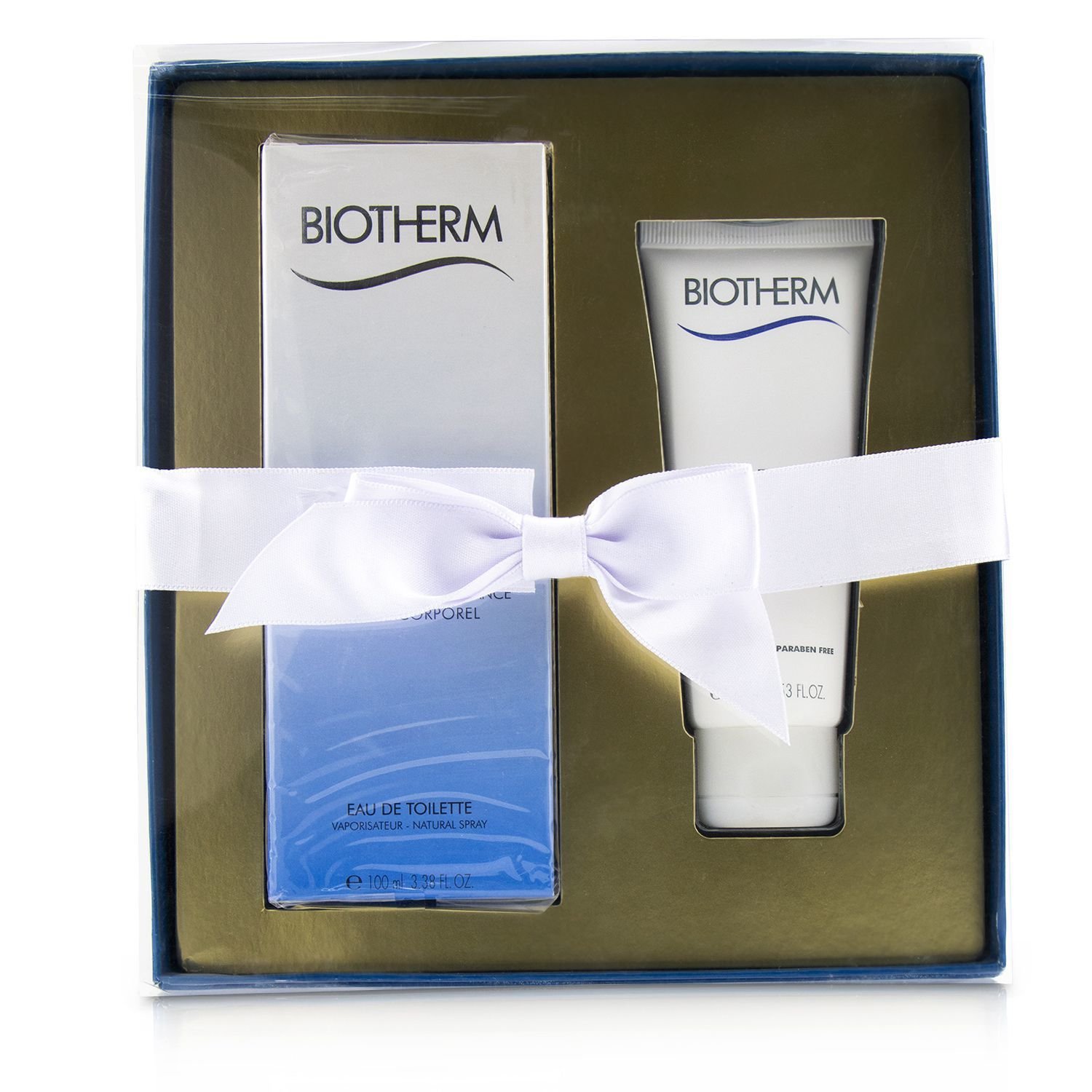 Biotherm L'Eau Coffret: Eau de Toilette Spray 100ml/3.38oz + Leche de Ducha Limpiadora 75ml/2.53oz 2pcs