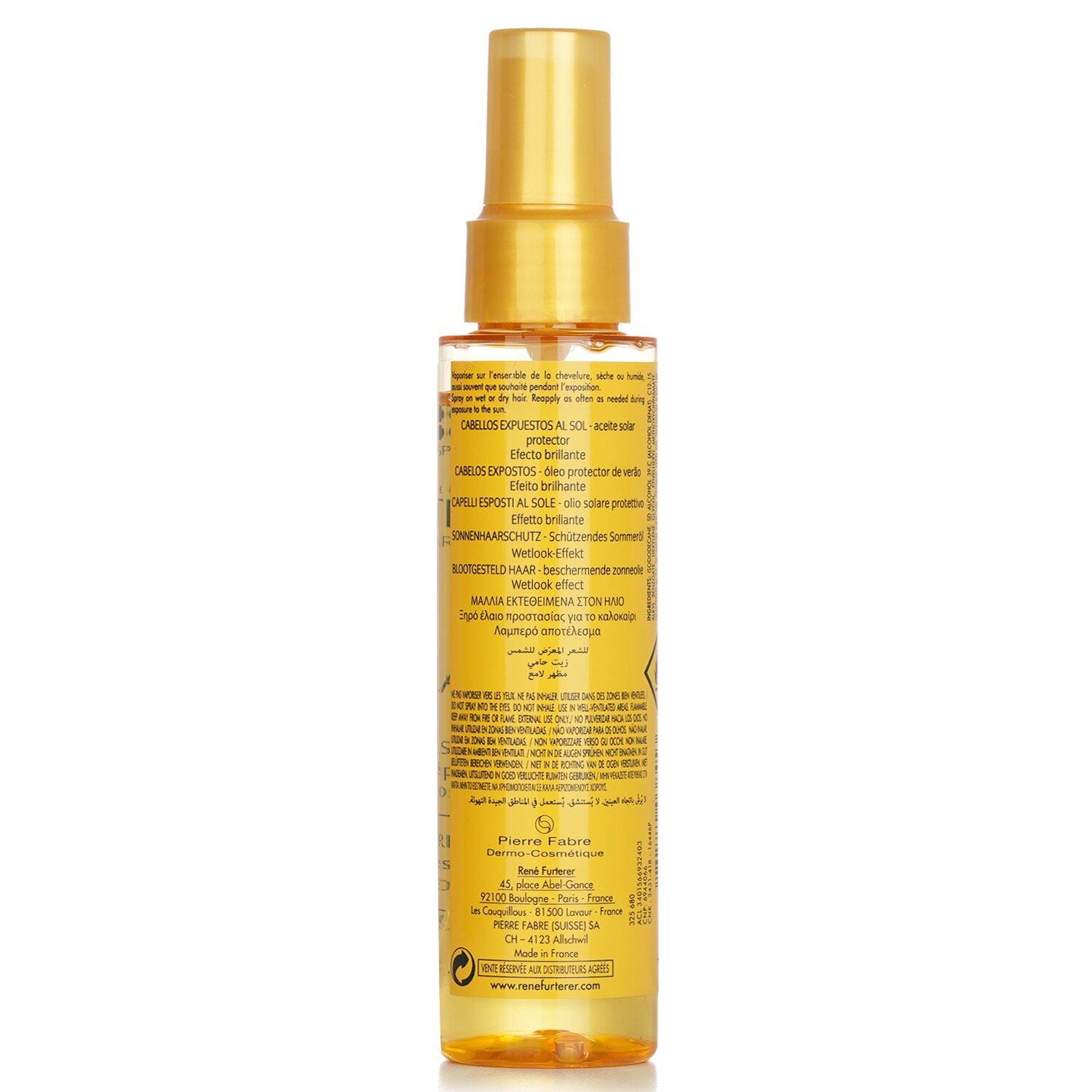 Rene Furterer Solaire Sun Ritual Protective Summer Oil - Shiny Effect (Hair Exposed To The Sun) 100ml/3.3oz