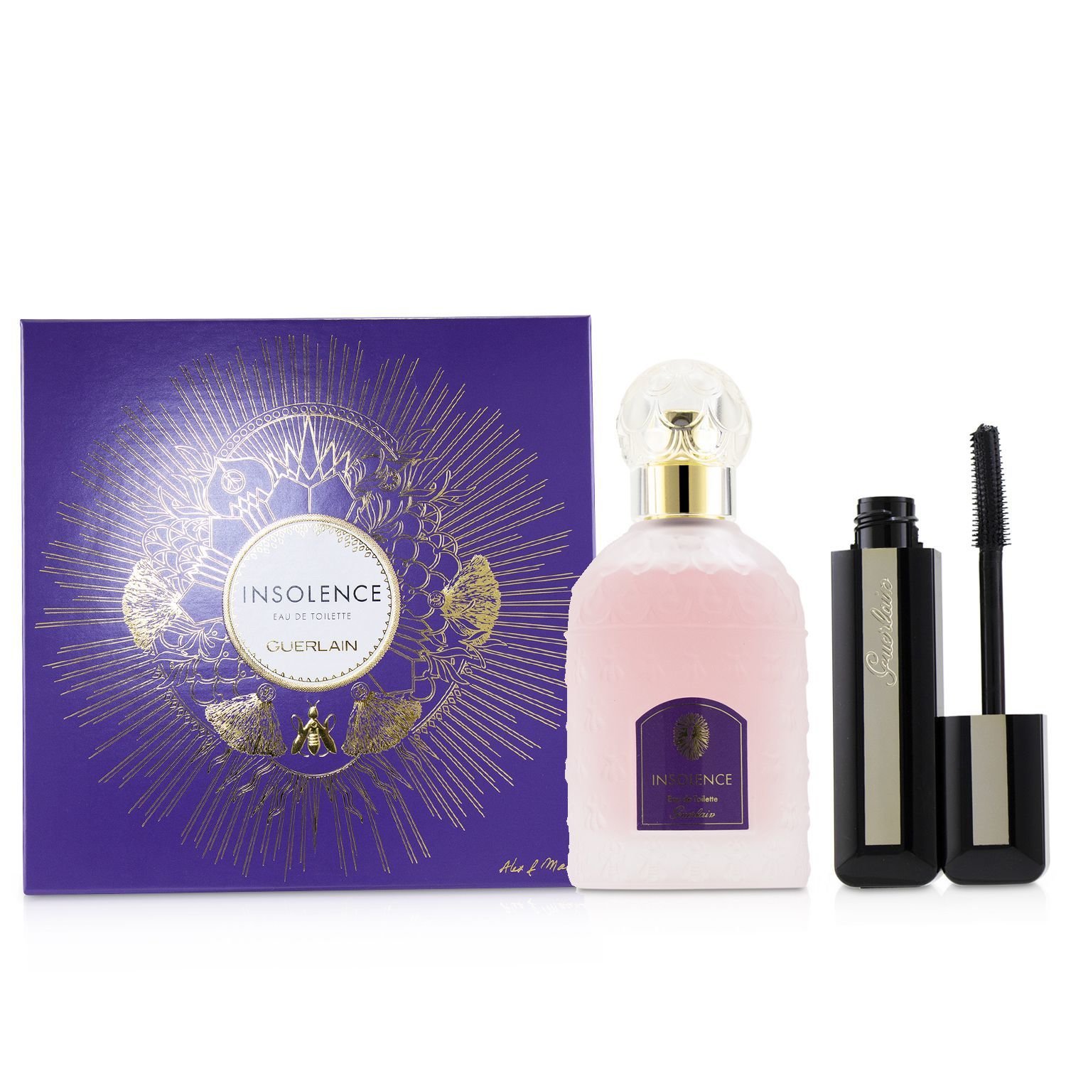 Guerlain Insolence Coffret: Eau De Toilette Spray 50ml/1.6oz + Cils D'Enfer Maxi Lash So Volume Mascara #01 Noir 8.5ml/0.28oz 2pcs