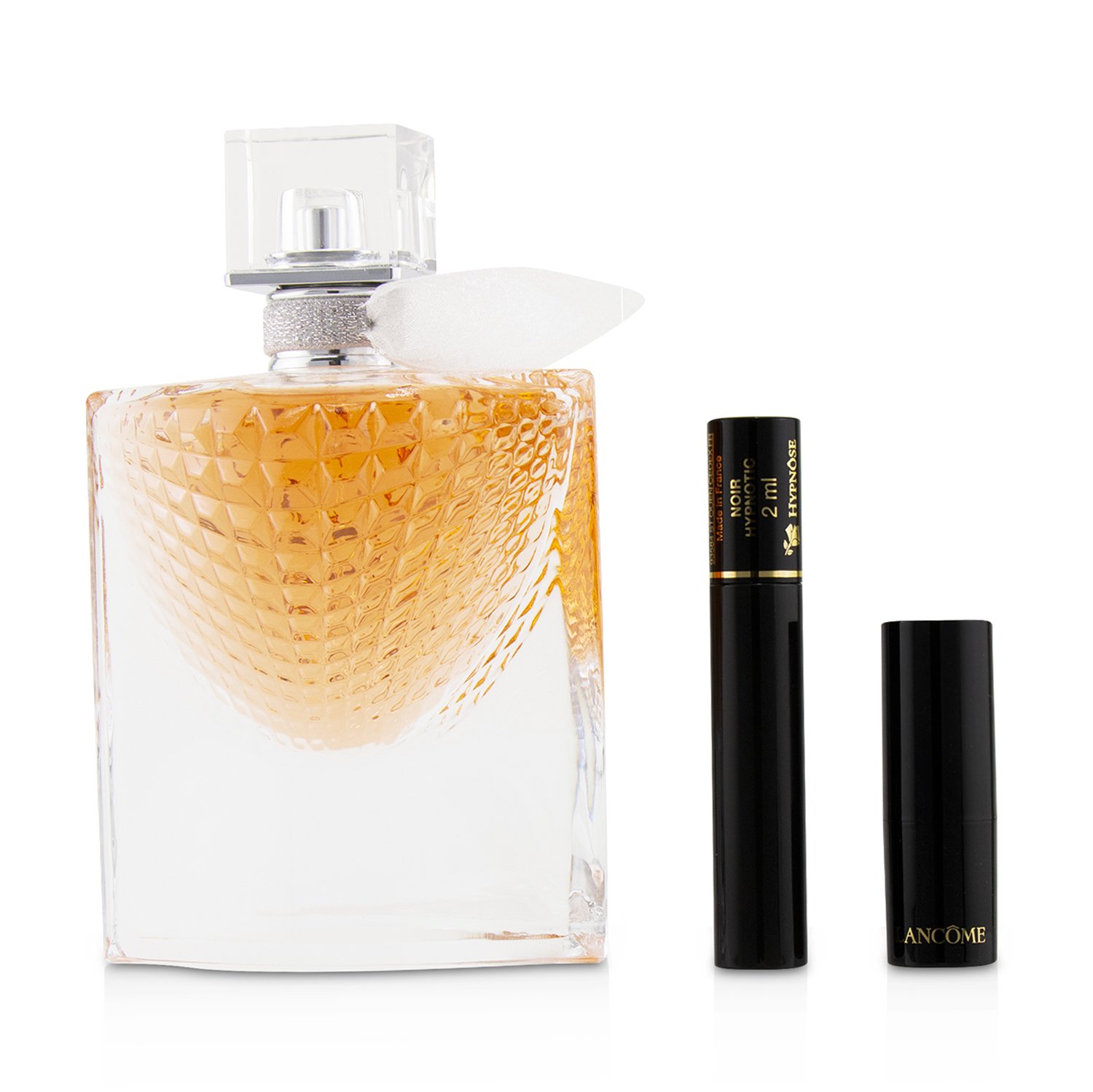 Lancome La Vie Est Belle L'Eclat Coffret: L'Eau De Parfum Spray 50ml + Hypnose Custom Wear Volume Mascara #01 Noir Hypnotic + L' Absolu Rouge Hydrating Shaping Lipcolor #378 Rose Lancome (Matte) 3pcs
