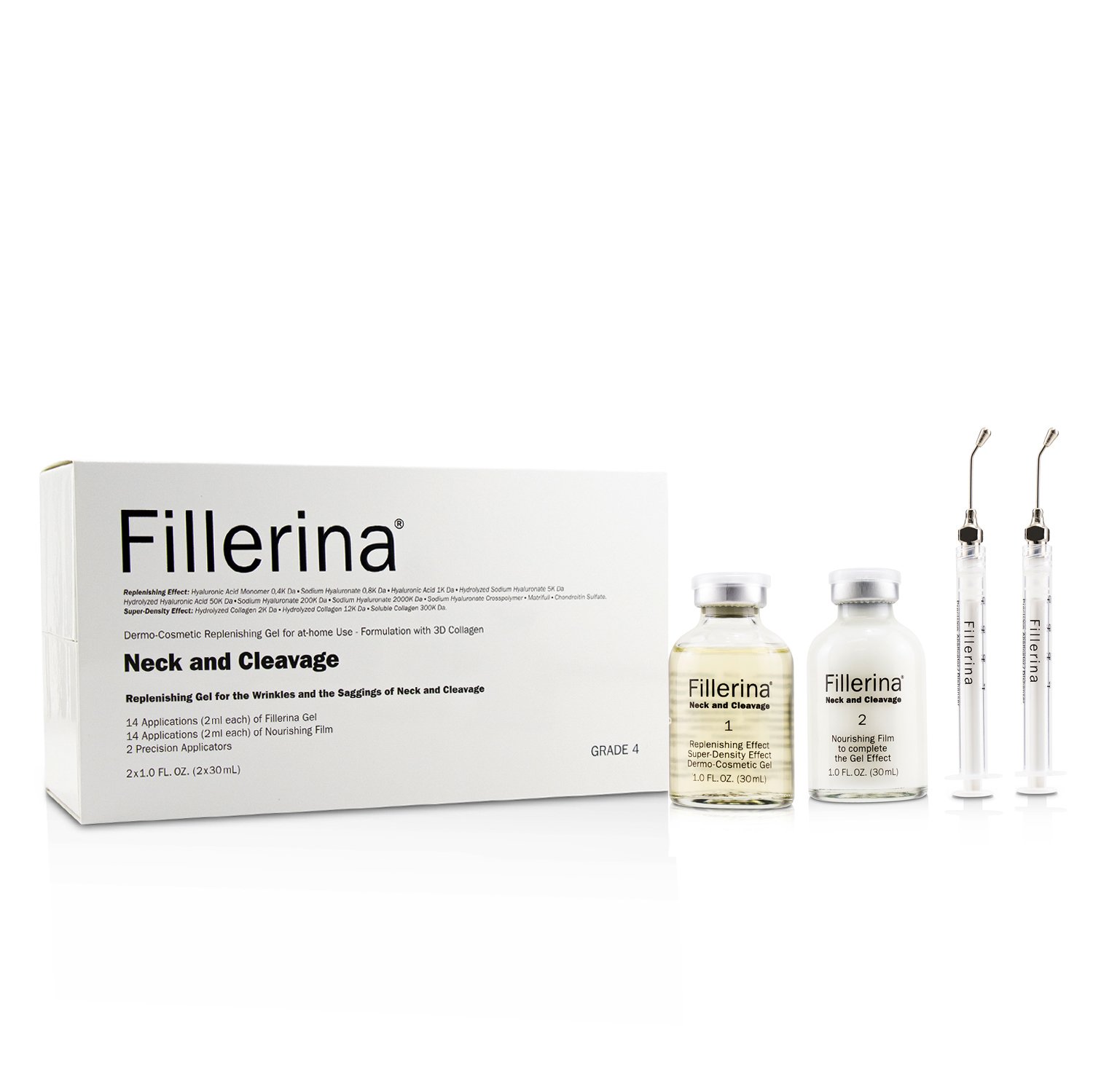 Fillerina 透明質酸頸部填充去紋療程 - Grade 4 2x30ml+2pcs