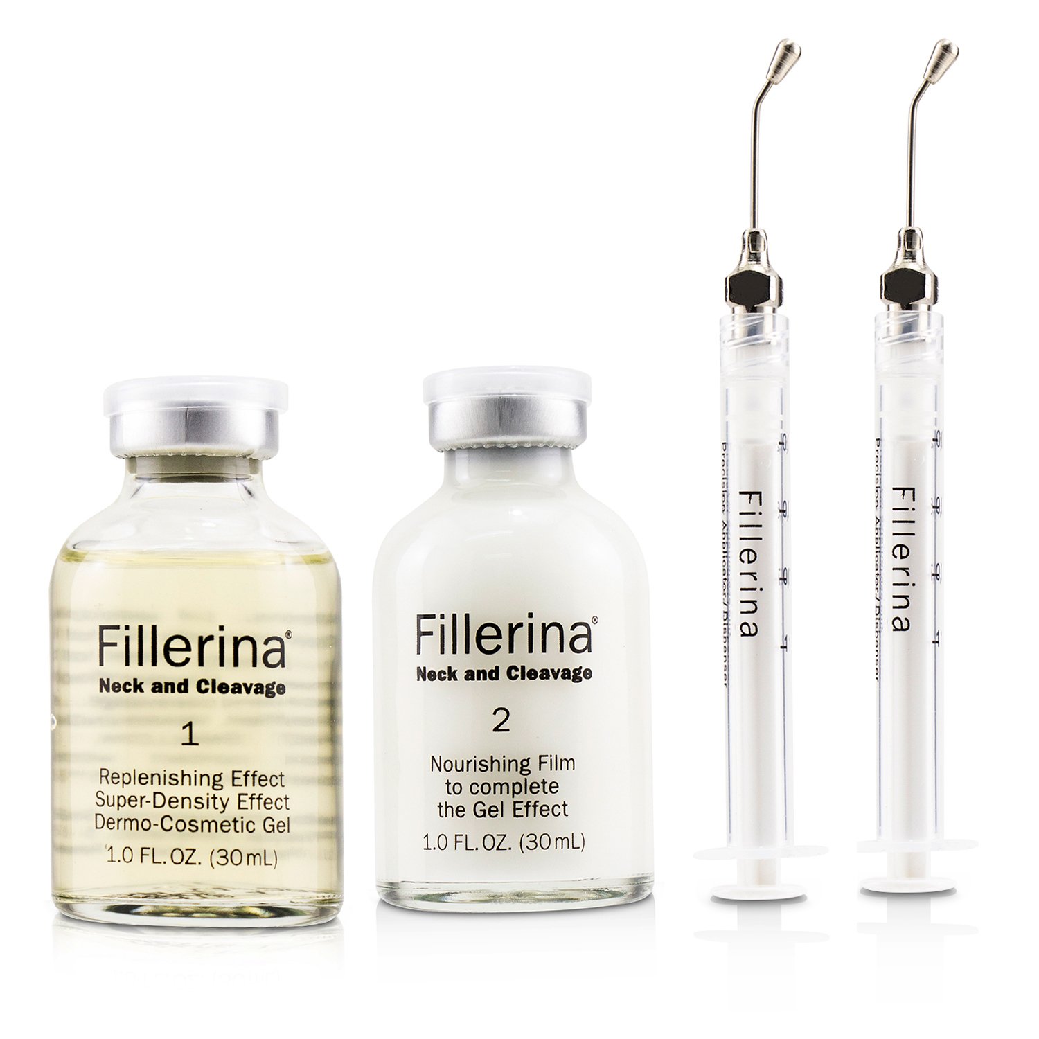 Fillerina Neck & Cleavage (Replenishing Gel For The Wrinkles & The Saggings of Neck & Clevage) - Grade 5 2x30ml+2pcs