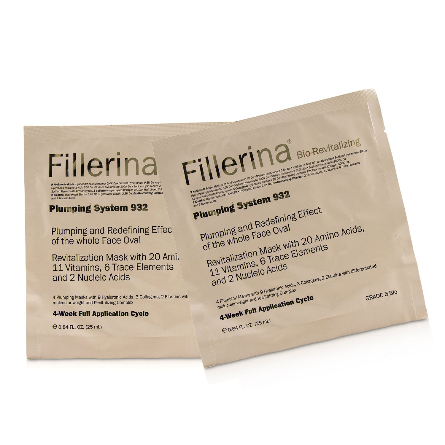 Fillerina Fillerina 932 Bio-Revitalizing Plumping System - Grade 5-Bio 4x25ml/0.84oz