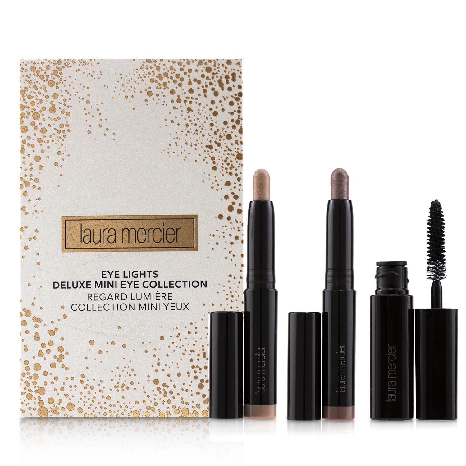 Laura Mercier Eye Lights Deluxe Mini Eye Collection (2x Caviar Stick Eye Colour, 1x Mascara) 3pcs