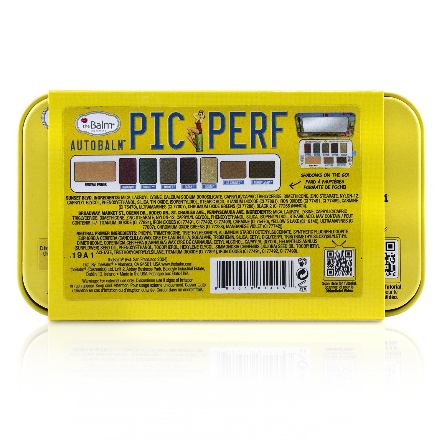 TheBalm Autobalm Shadows On The Go Palette (1x Eye Primer, 7x Eyeshadow) 6.7g/0.23oz