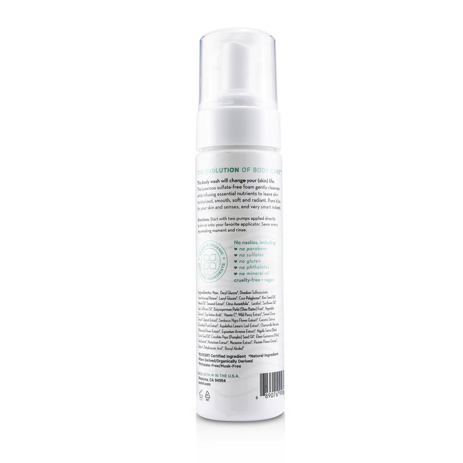 EVOLVh SMARTBODY Wash Moisturizing Cleansing Foam 250ml/8.5oz