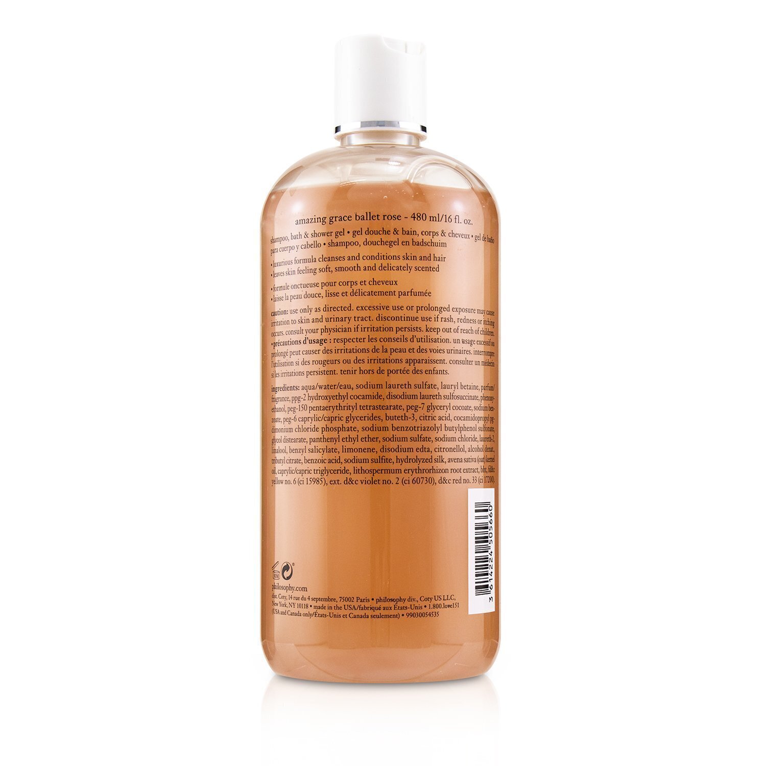 Philosophy Amazing Grace Ballet Rose Shampoo, Bath & Shower Gel 480ml/16oz