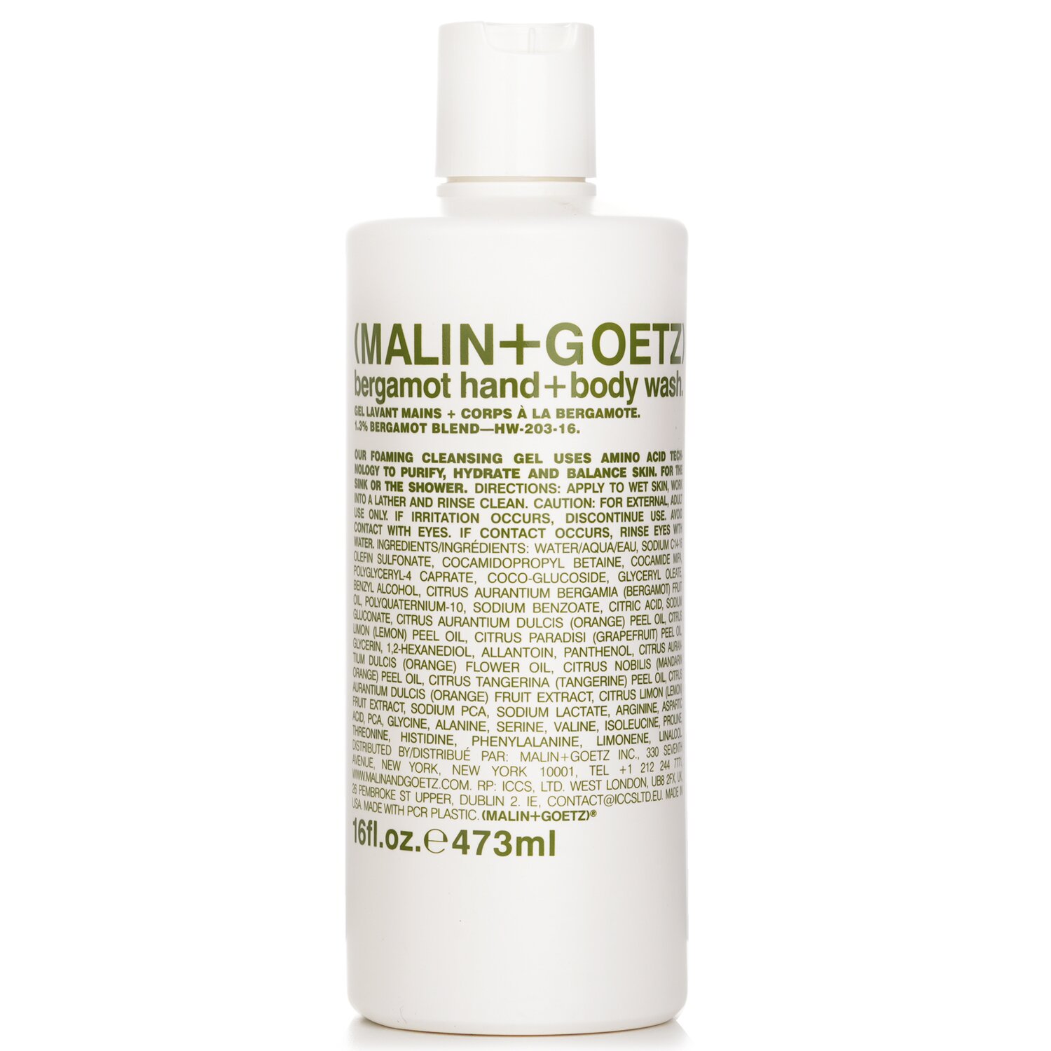 MALIN+GOETZ Bergamot Hand+Body Wash 473ml/16oz