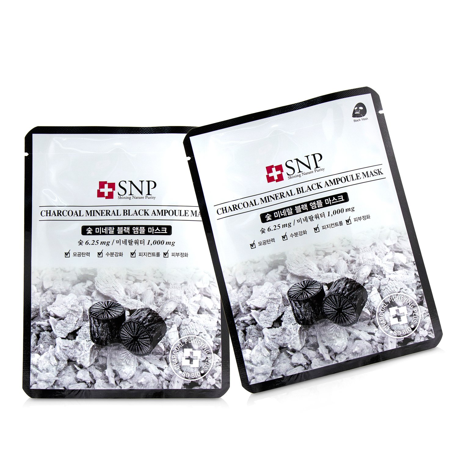 SNP Charcoal Mineral Black Ampoule Mask 10x25ml/0.84oz