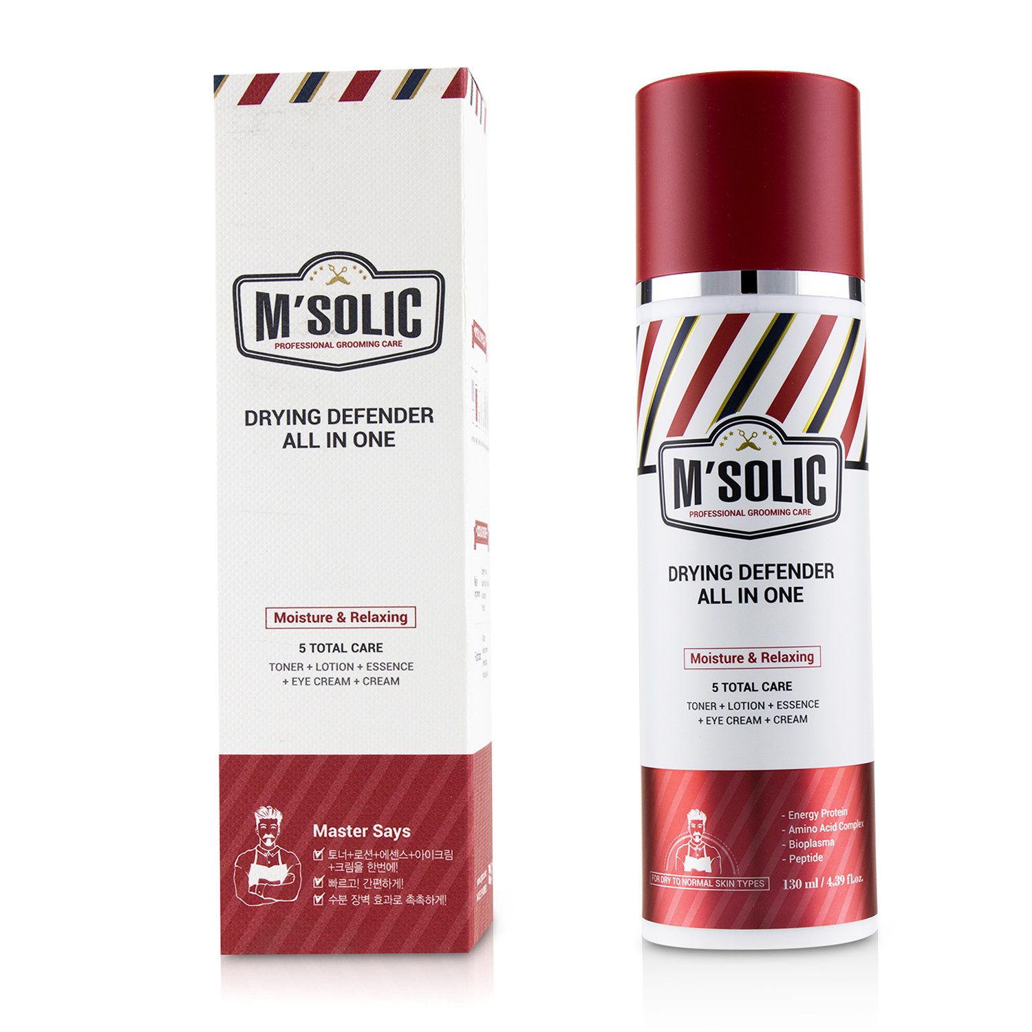 SNP M'Solic Drying Defender Все в Одном (Тоник+Лосьон+Эссенция+Крем для Век+Крем) - Увлажняет и Расслабляет 130ml/4.39oz