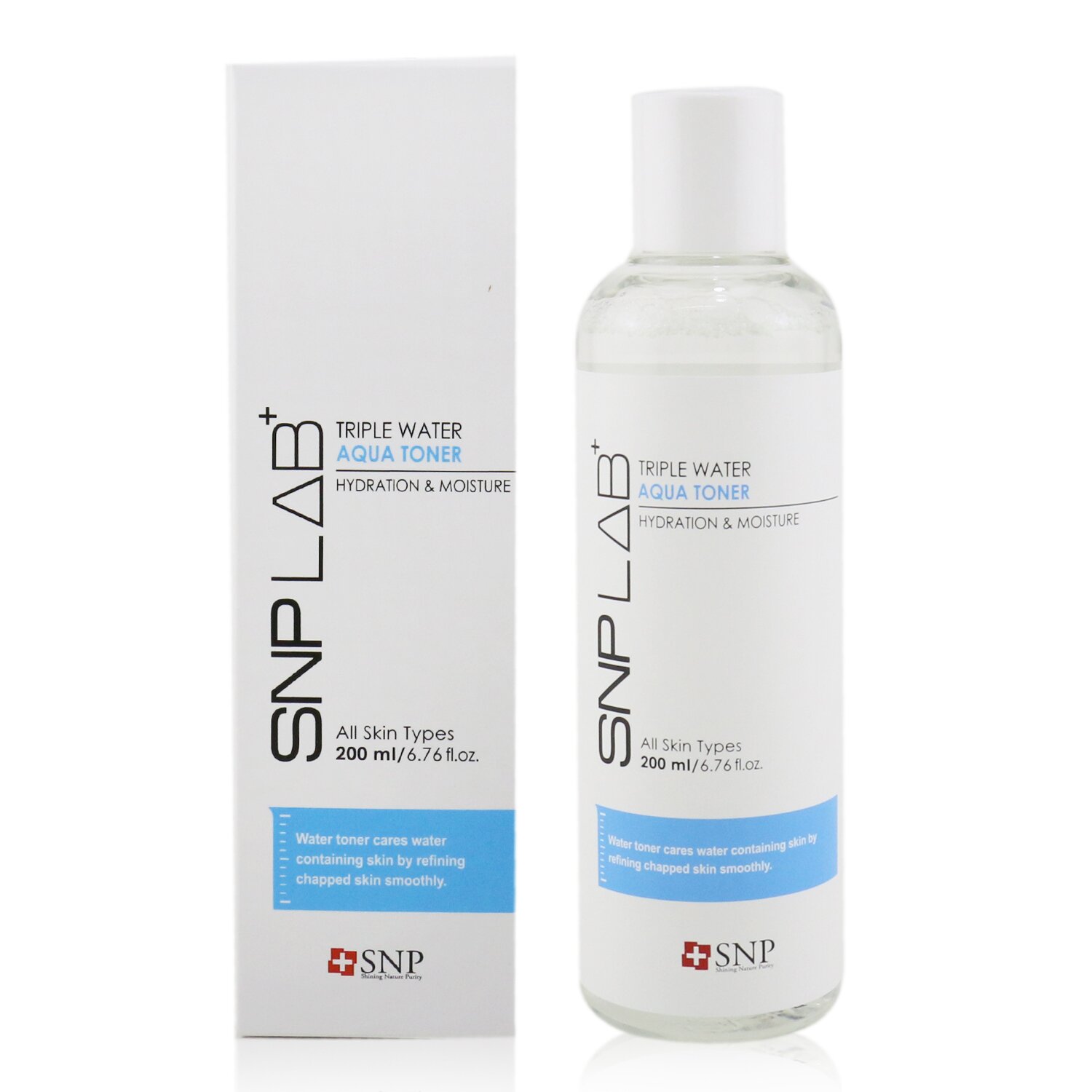 SNP Lab+ Triple Water Aqua Toner - Hydration & Moisture (For All Skin Types) 200ml/6.76oz