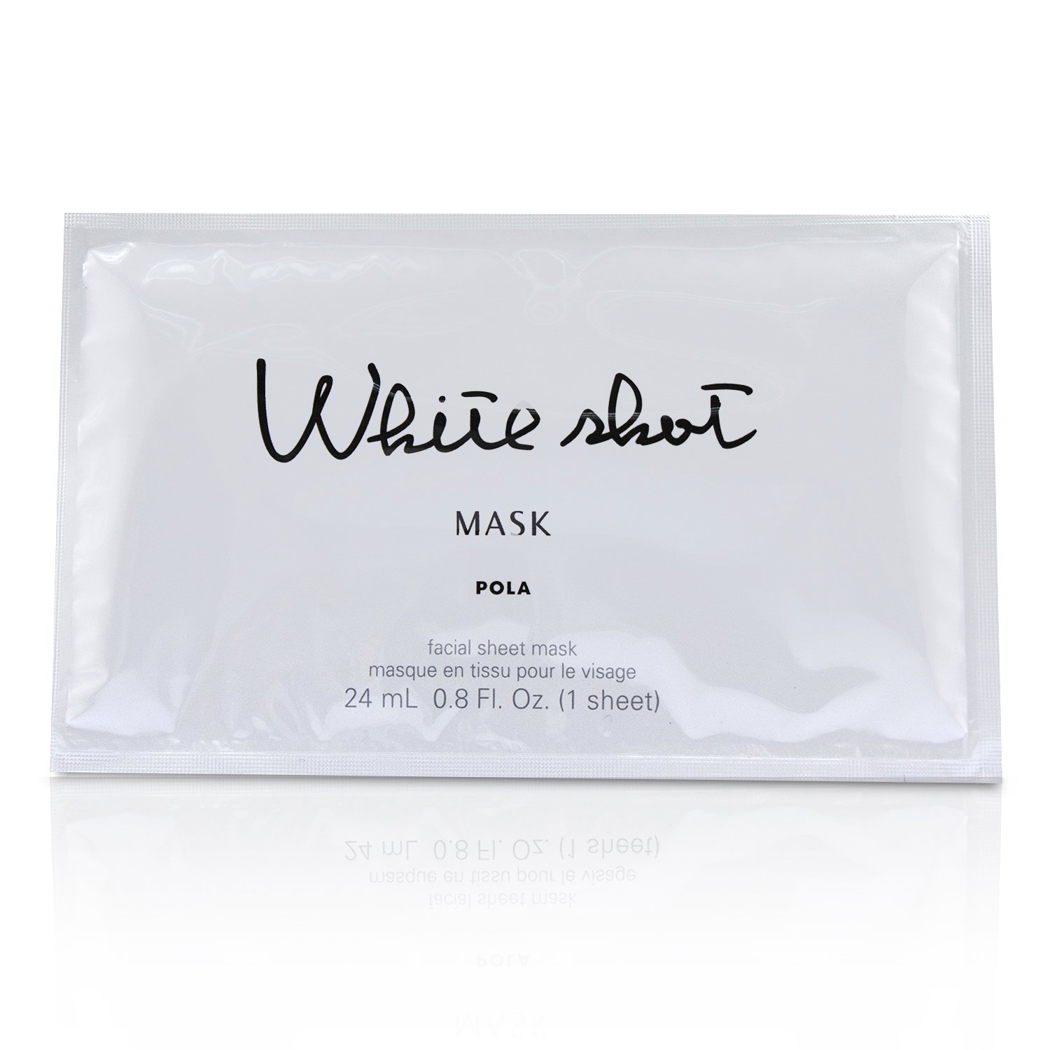 POLA White Shot QX Set : 5x Facial Film Serum 0.08g + 5x Facial Sheet Mask 24ml Picture Color
