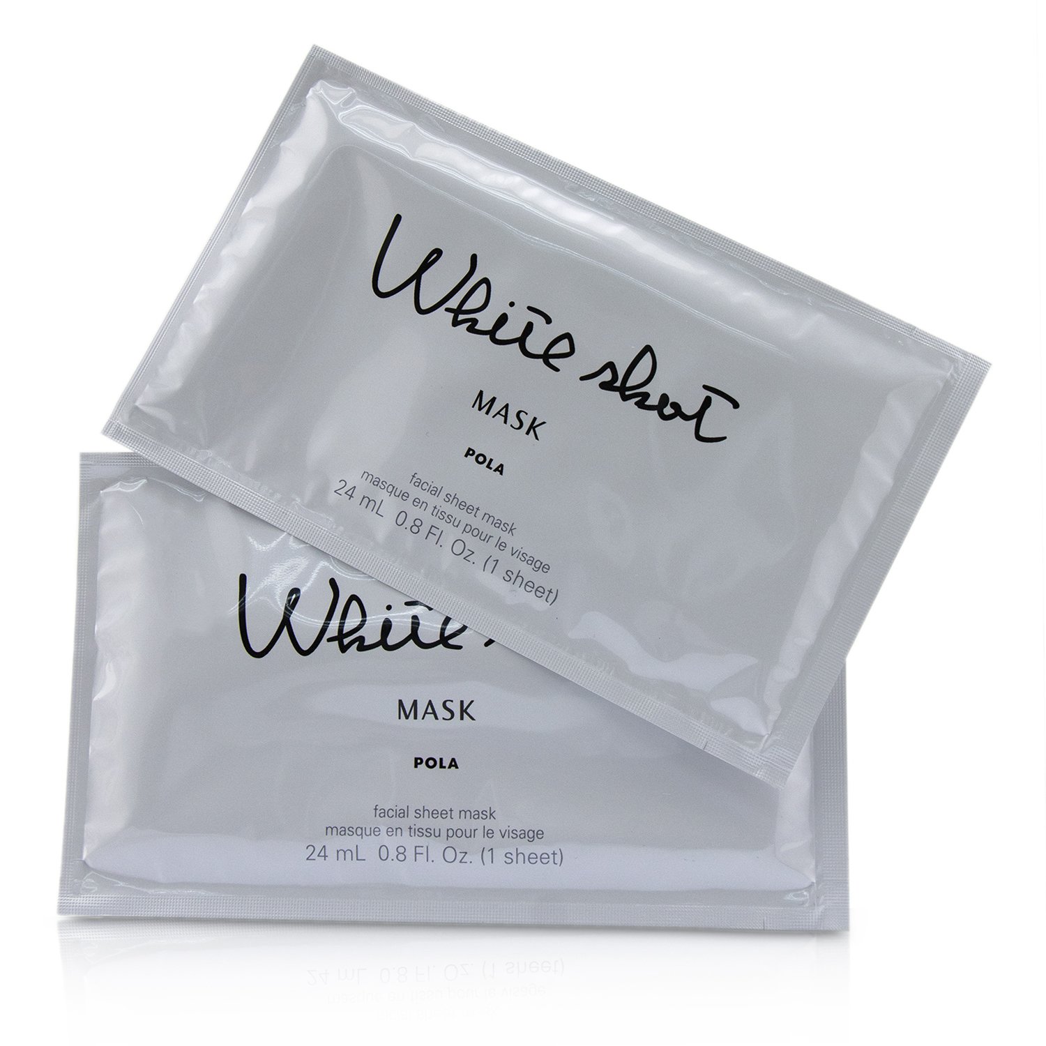 POLA White Shot QX Set : 5x Facial Film Serum 0.08g + 5x Facial Sheet Mask 24ml Picture Color
