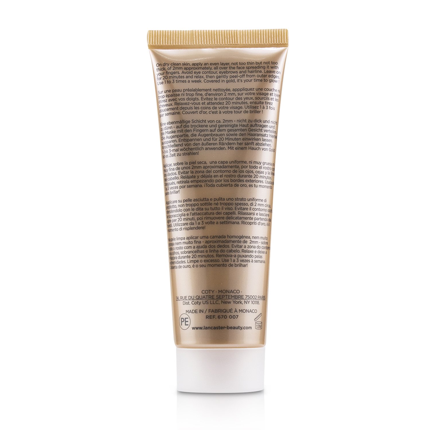 Lancaster Instant Glow Peel-Off Mask (Pink Gold) - Hydration & Glow 75ml/2.5oz