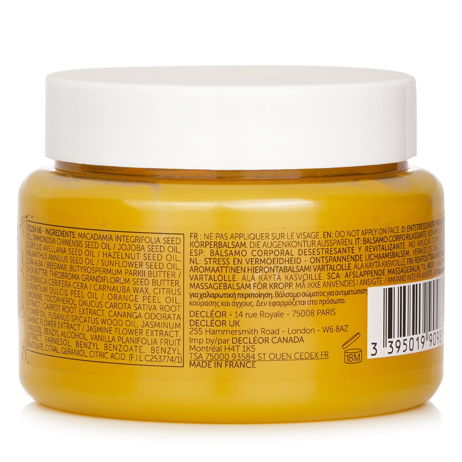 Decleor Jasmin Relax Therapy Bálsamo Corporal Aliviador de Fatiga & Estrés (Tamaño Salón) 250ml/8.4oz