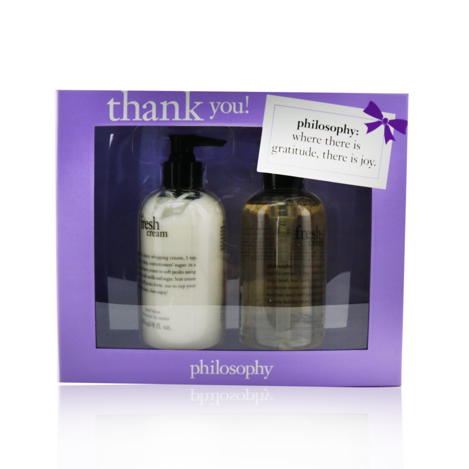 Philosophy Fresh Cream Coffret: Hand Wash 240ml/8oz + Hand Lotion 240ml/8oz 2pcs