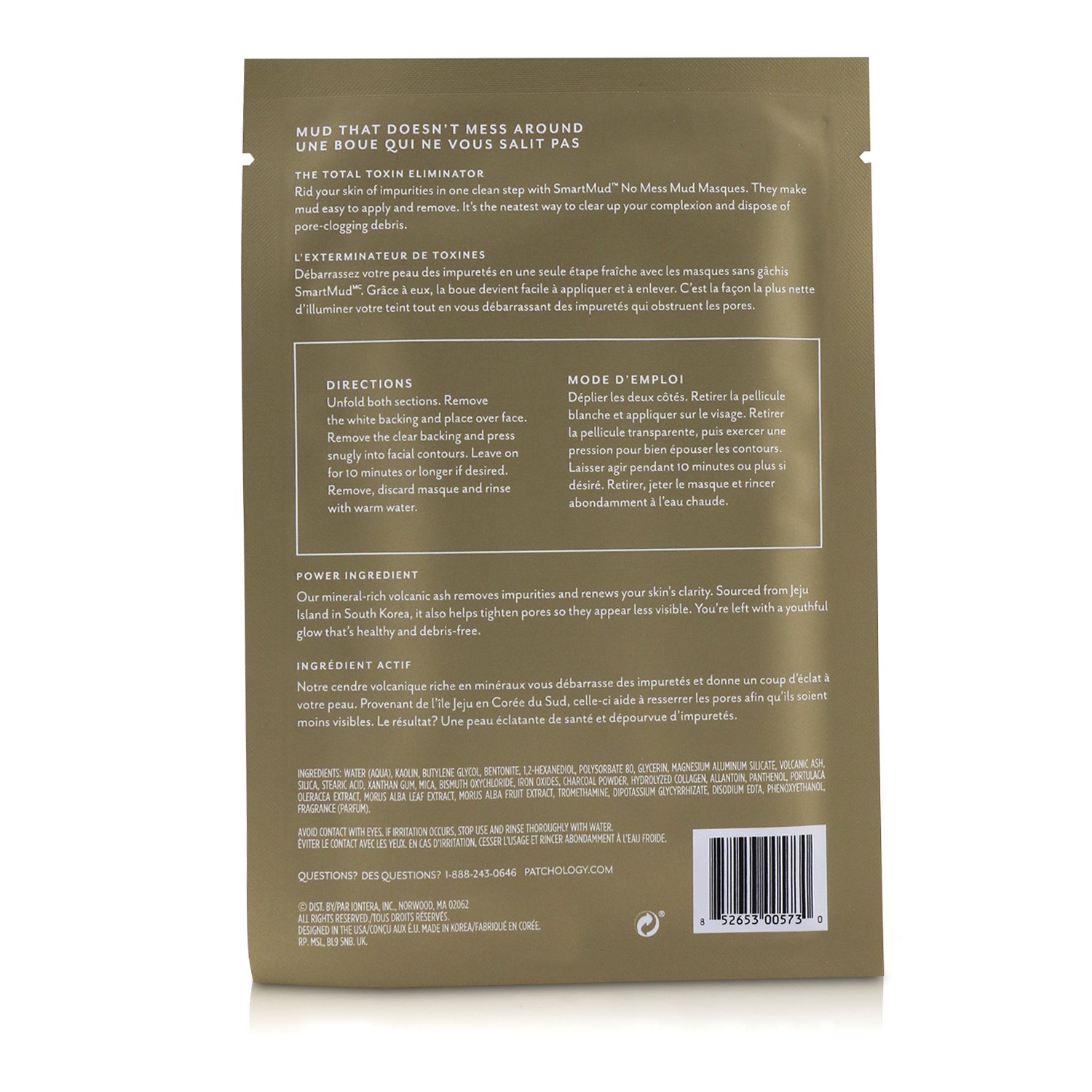 Patchology SmartMud Detox No Mess Mascarilla de Lodo 4x16ml/0.54oz